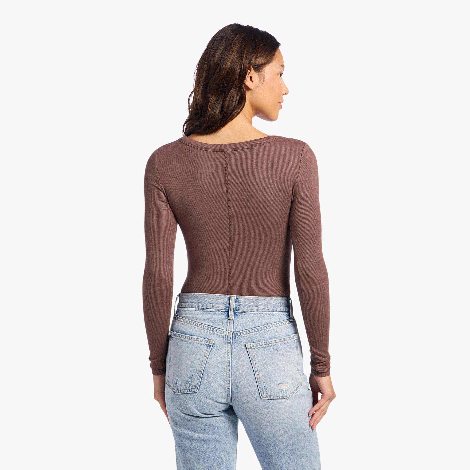 Slinky Rib Long Sleeve Bodysuit