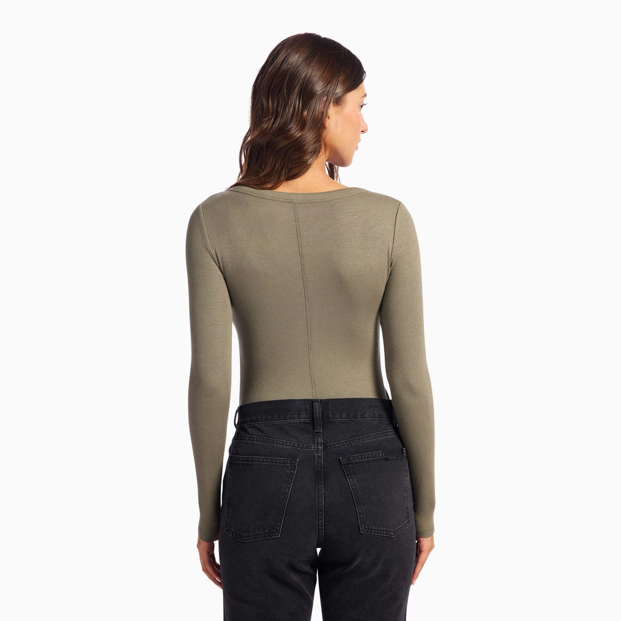 Slinky Rib Long Sleeve Bodysuit