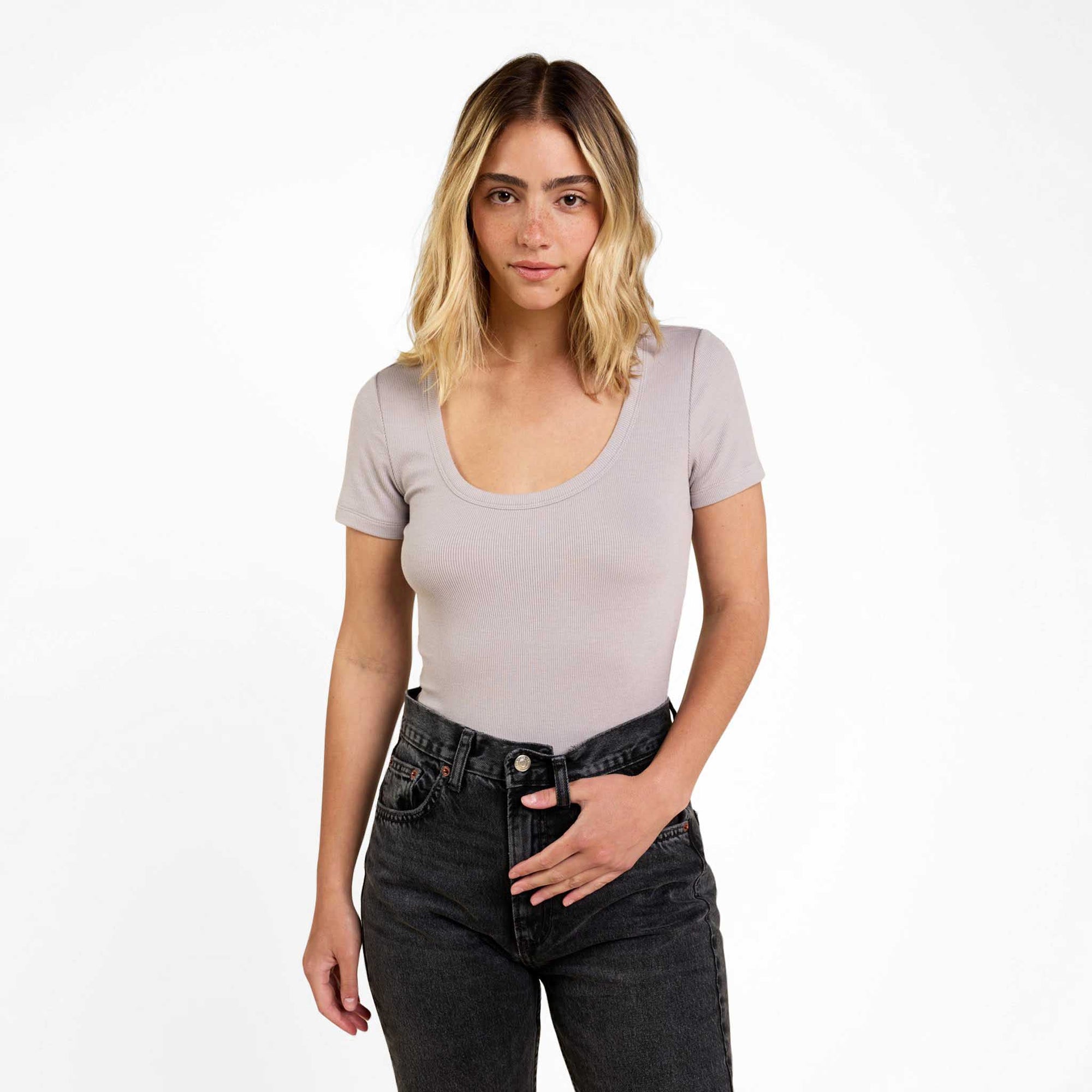 Slinky Rib Short Sleeve Bodysuit