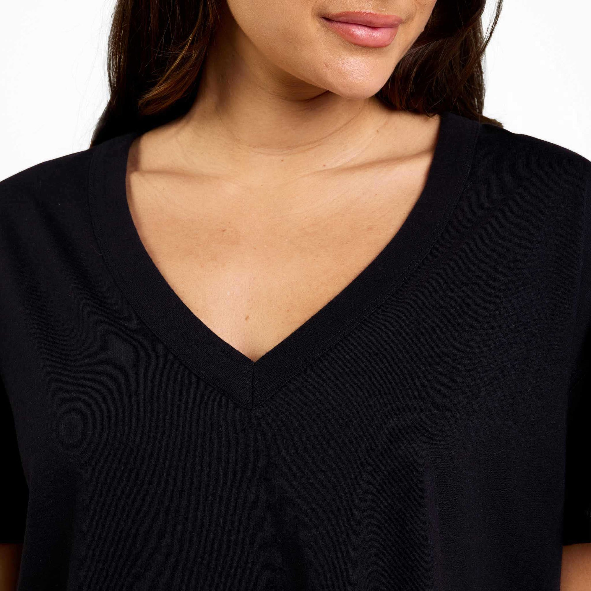 Boxy V-Neck Tee