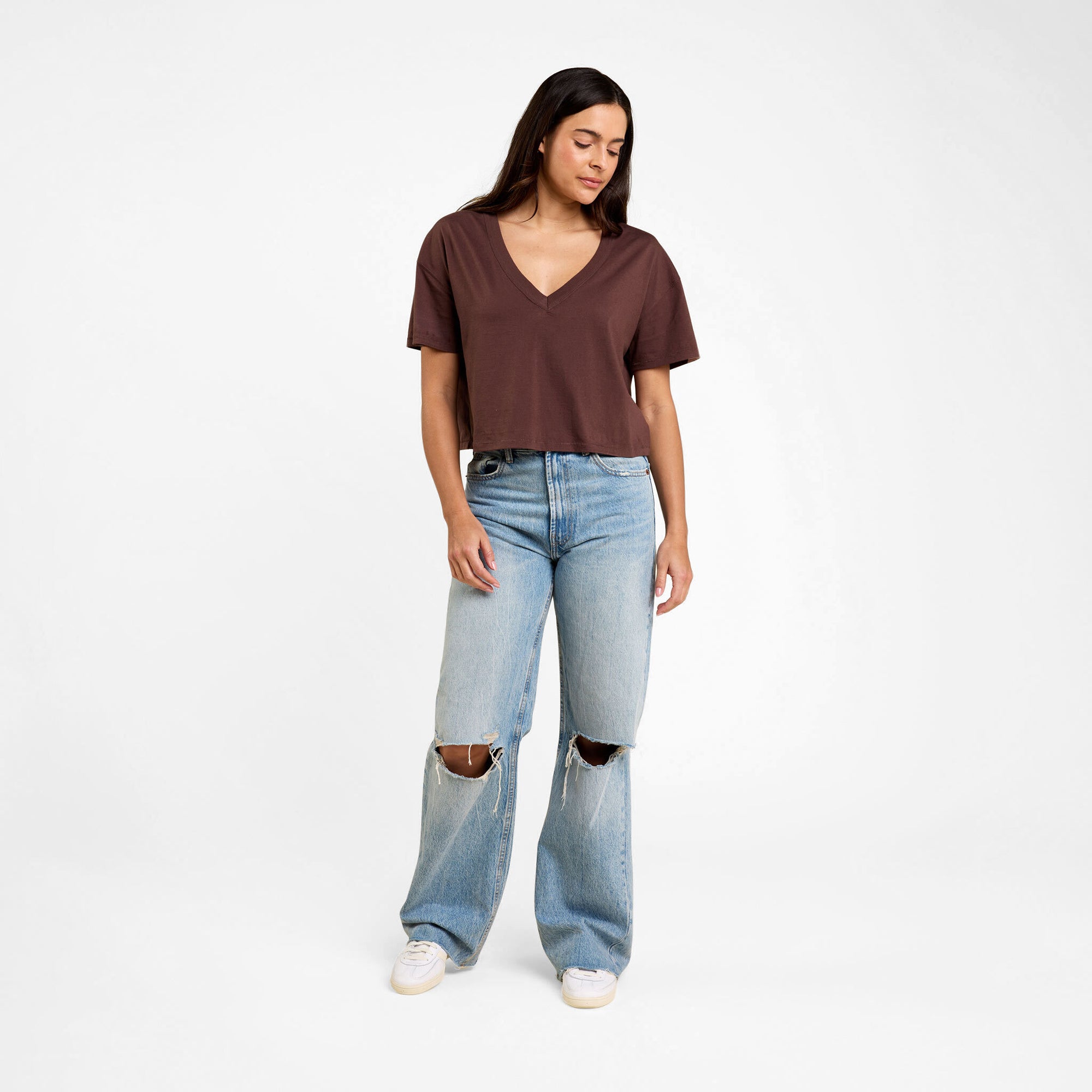Boxy V-Neck Tee
