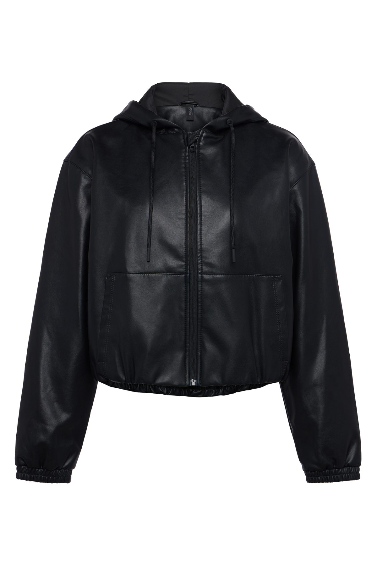 Color:Black | nuuds vegan leather jacket, women’s vegan leather jacket, faux leather jacket women, women’s jackets, everyday outerwear