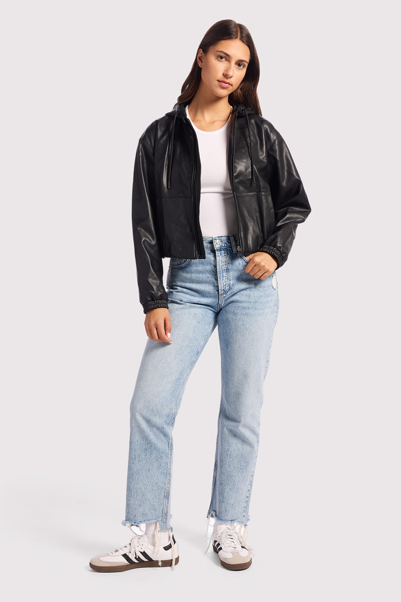 Vegan Leather Jacket | Women's Faux Leather Jacket by nuuds