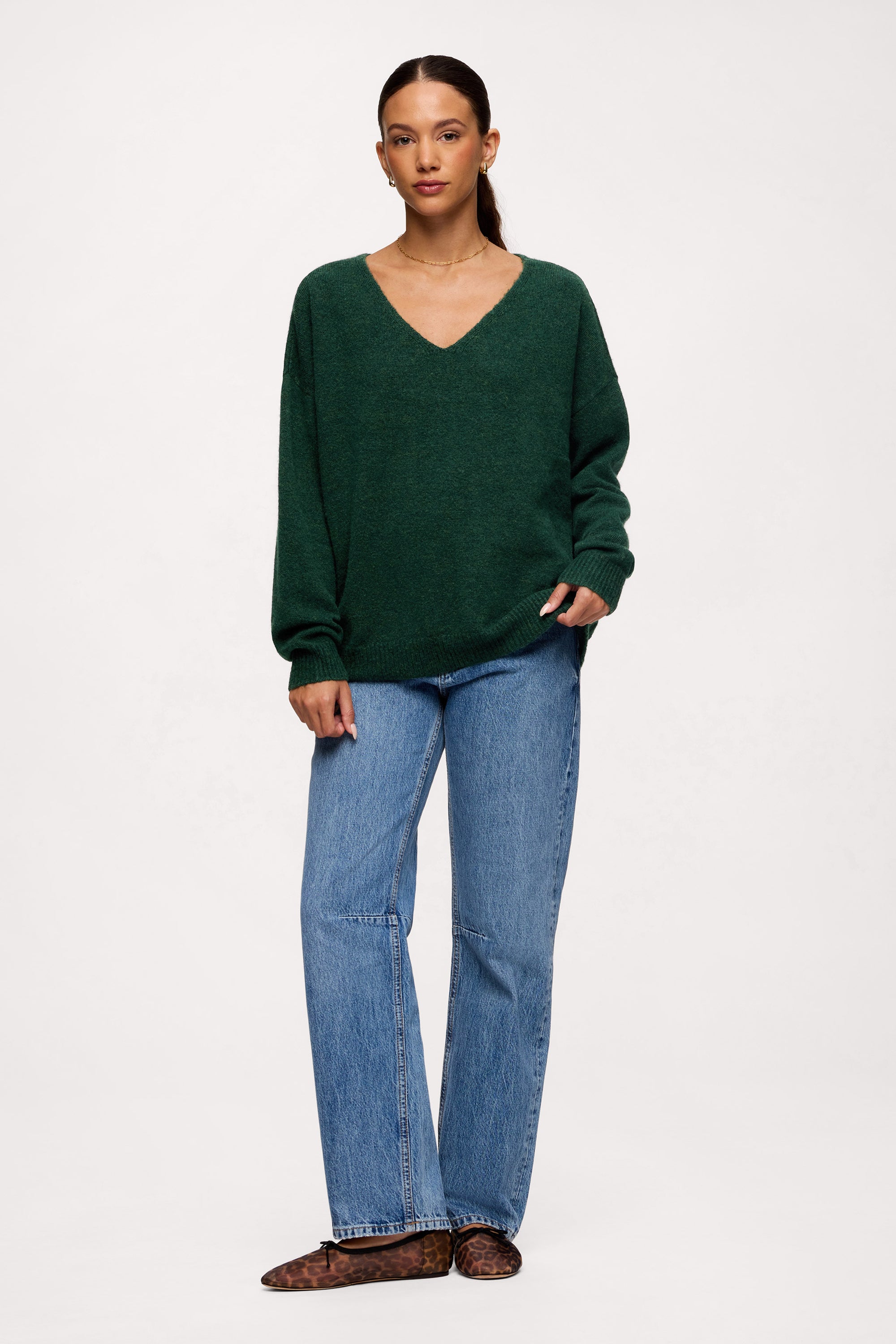 Cozy Knit V-Neck Sweater