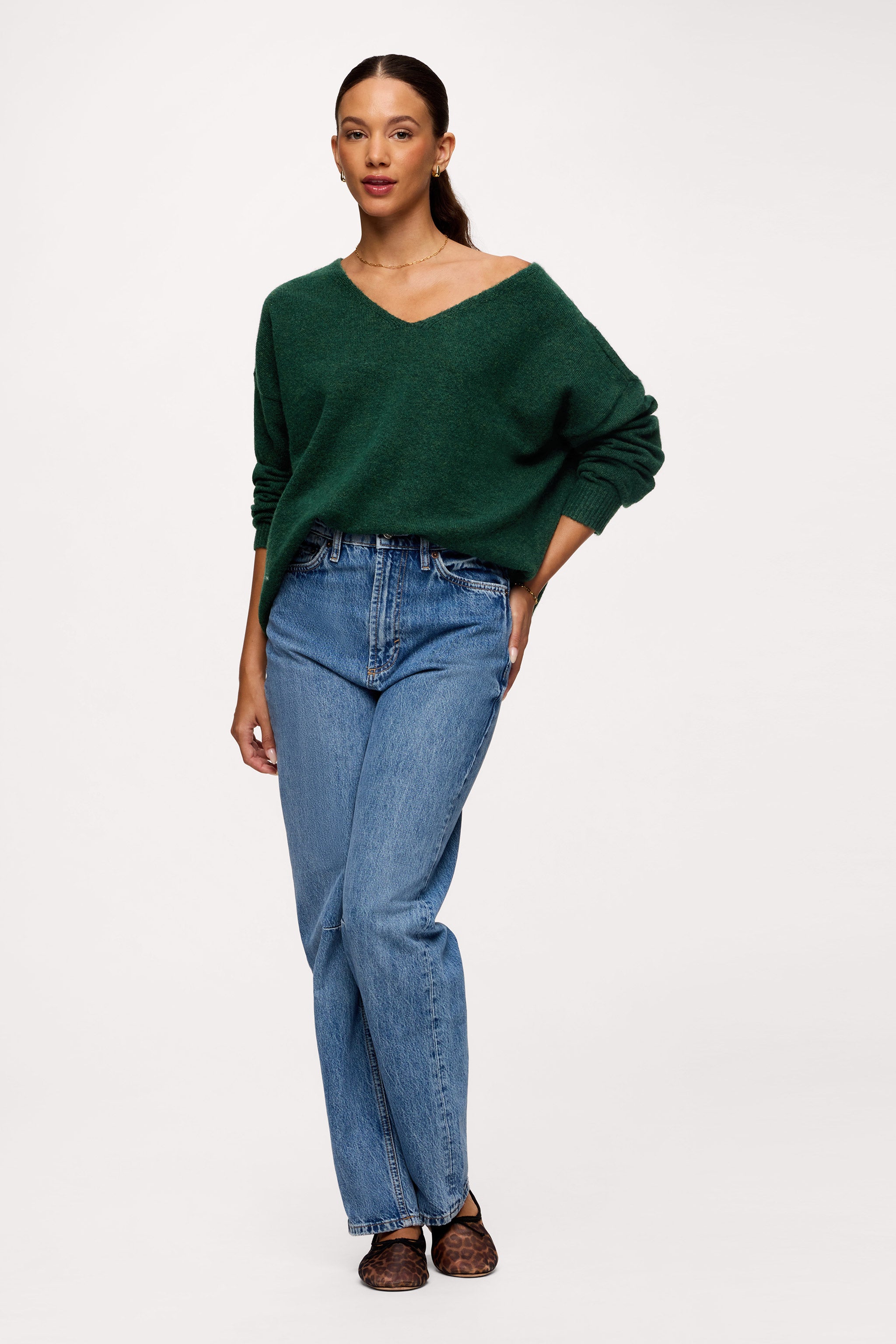 Cozy Knit V-Neck Sweater