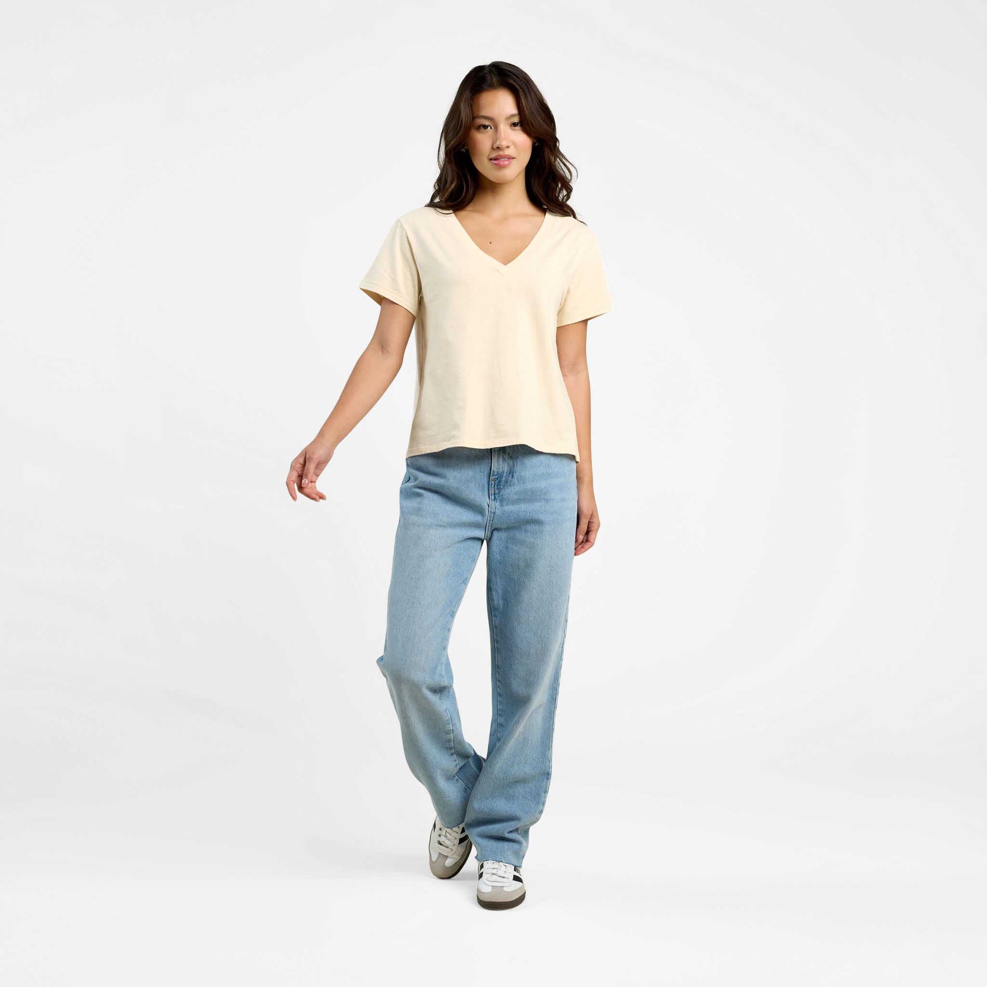 Vintage Cotton V-Neck Everyday T-Shirt