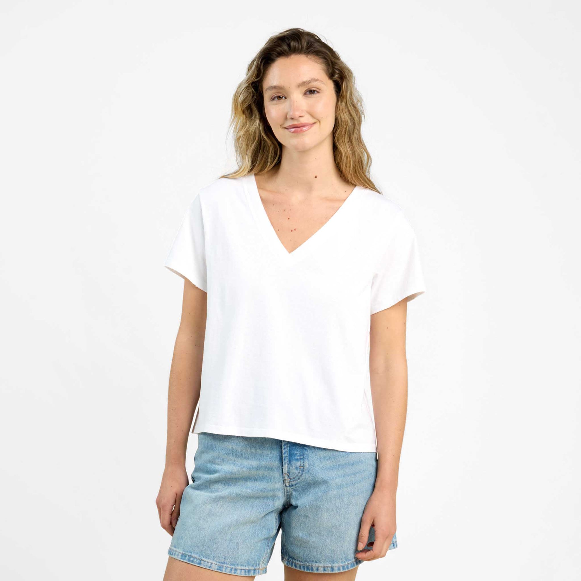 Vintage Cotton V-Neck Everyday T-Shirt