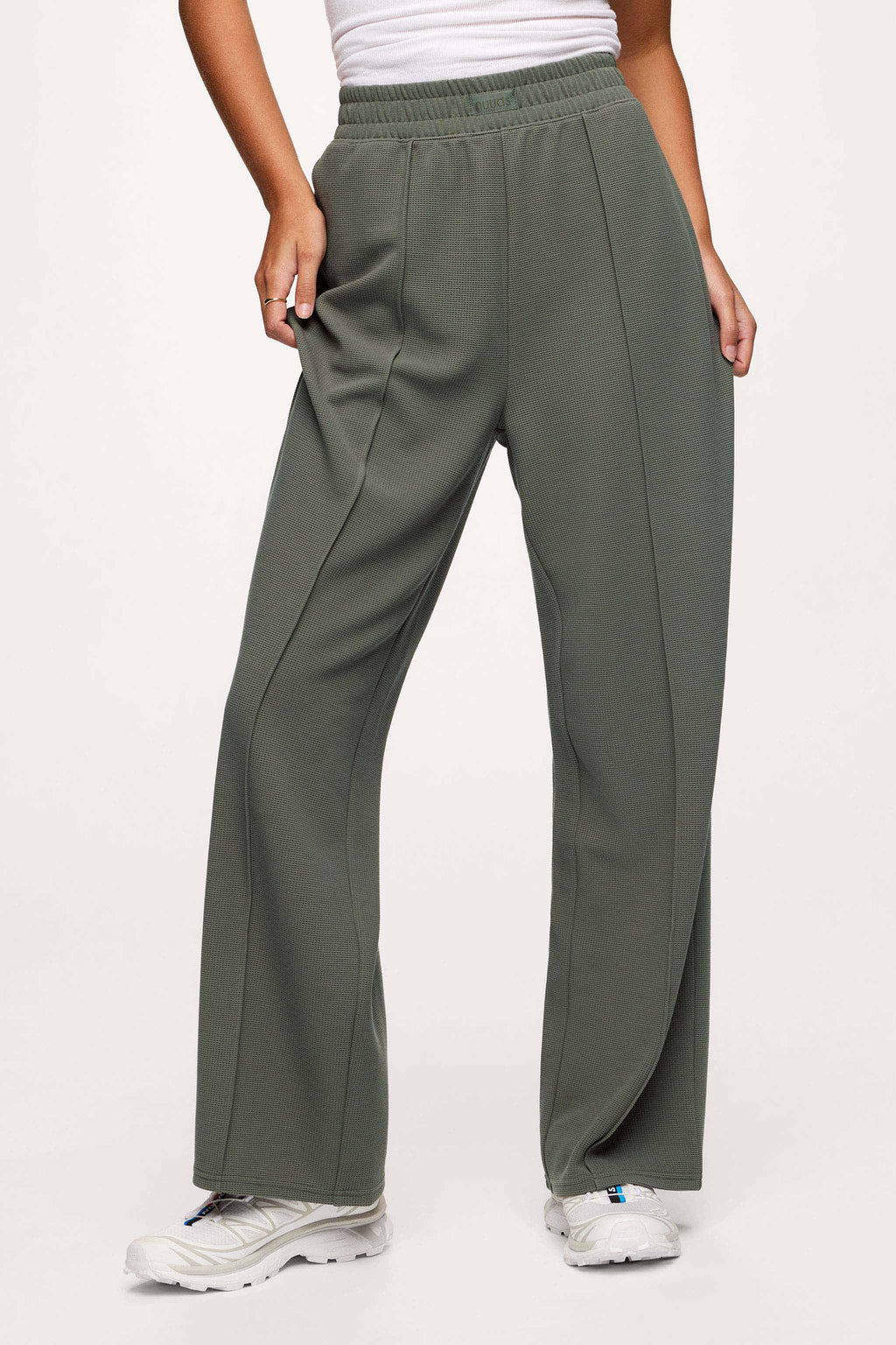 Performance Waffle Wide Leg Pant