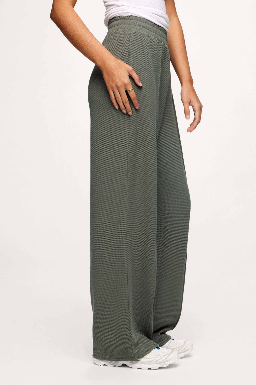 Performance Waffle Wide Leg Pant