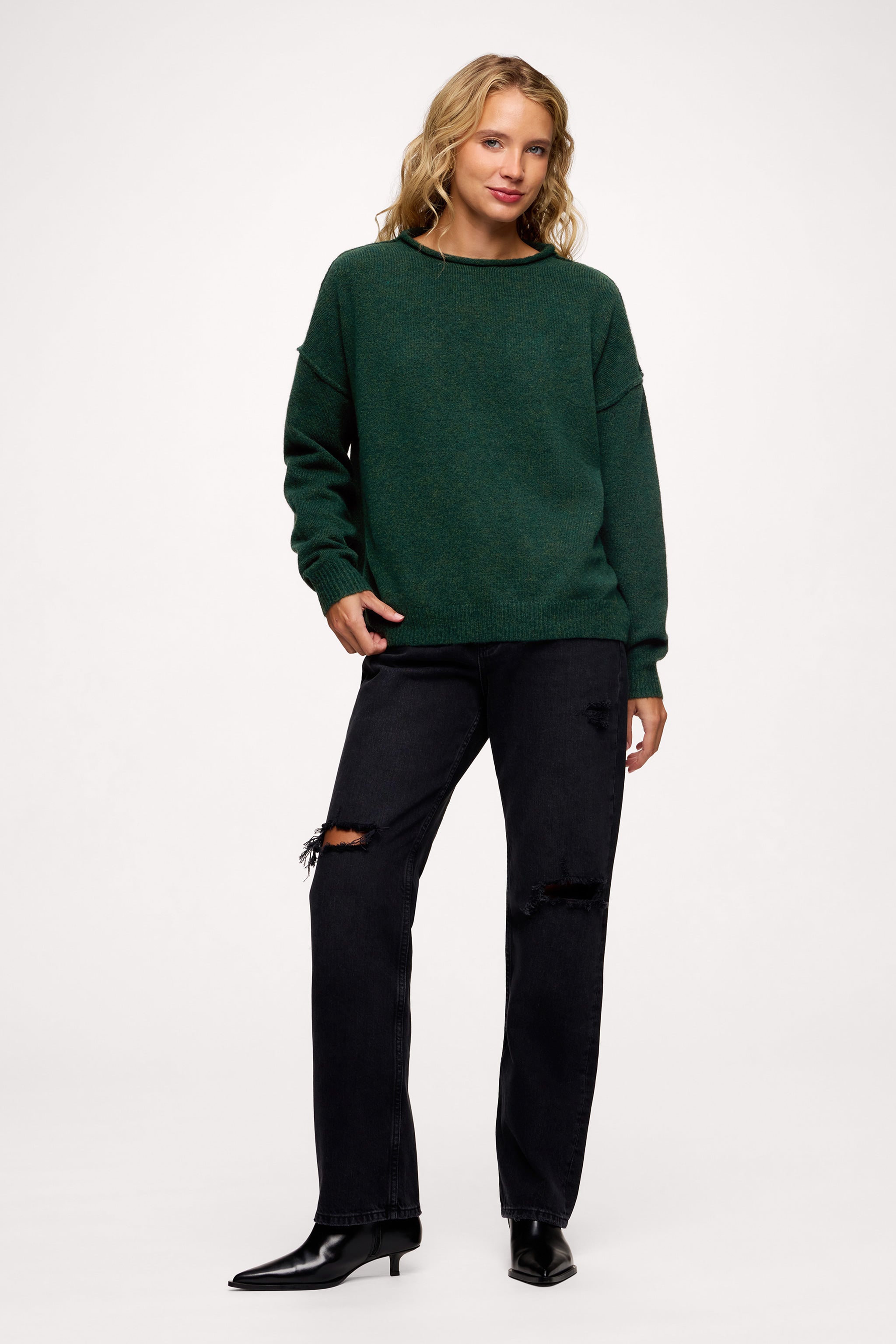 Cozy Knit Mockneck Sweater