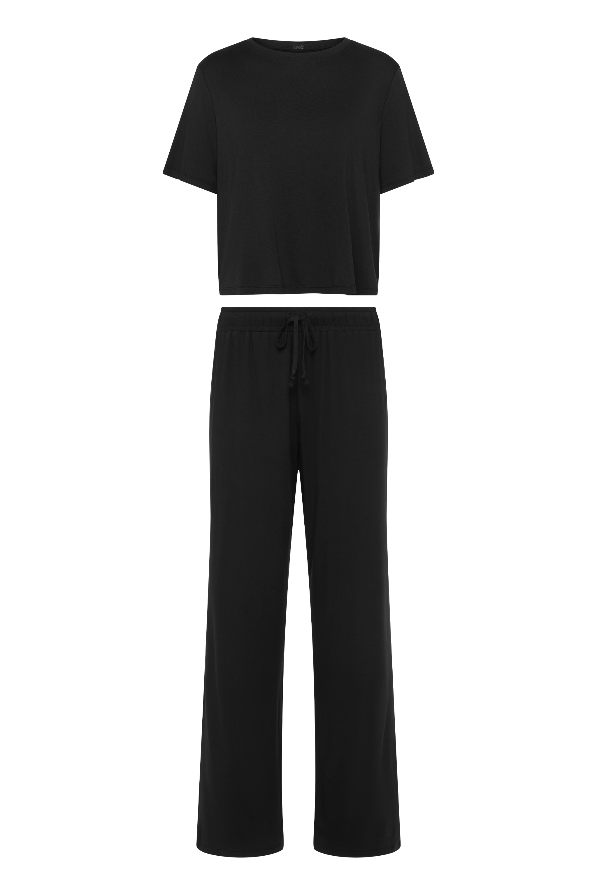 nuuds women’s matching pajama set - soft cooling pajamas for women short sleeve + pant