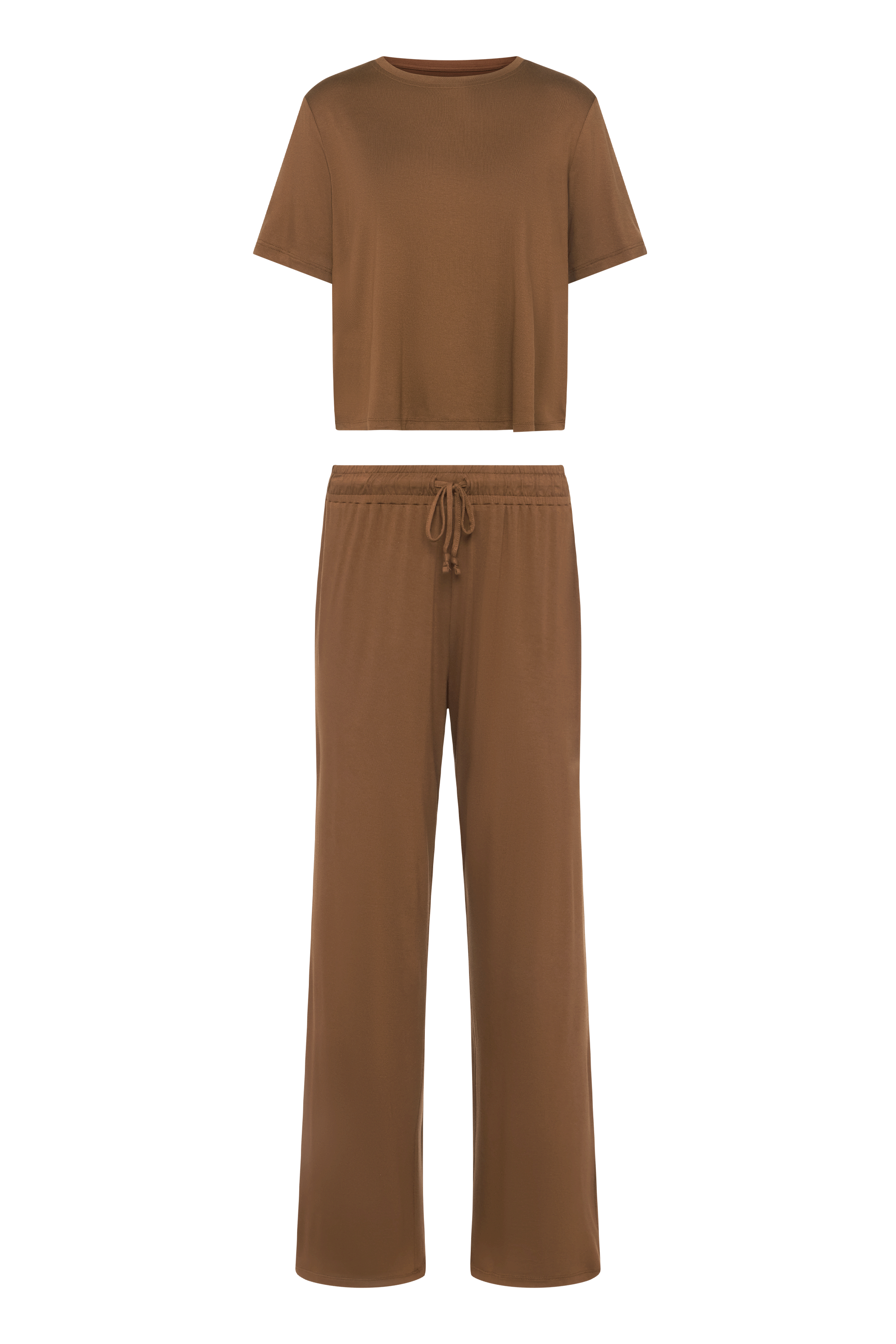 nuuds women’s matching pajama set - soft cooling pajamas for women short sleeve + pant