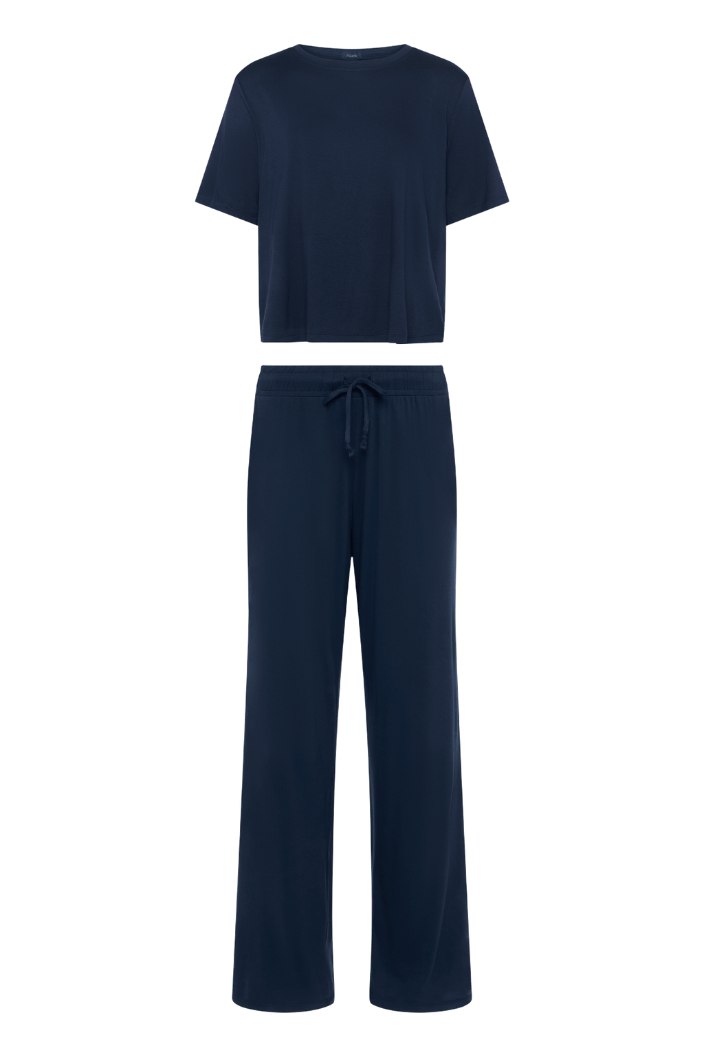 nuuds women’s matching pajama set - soft cooling pajamas for women short sleeve + pant
