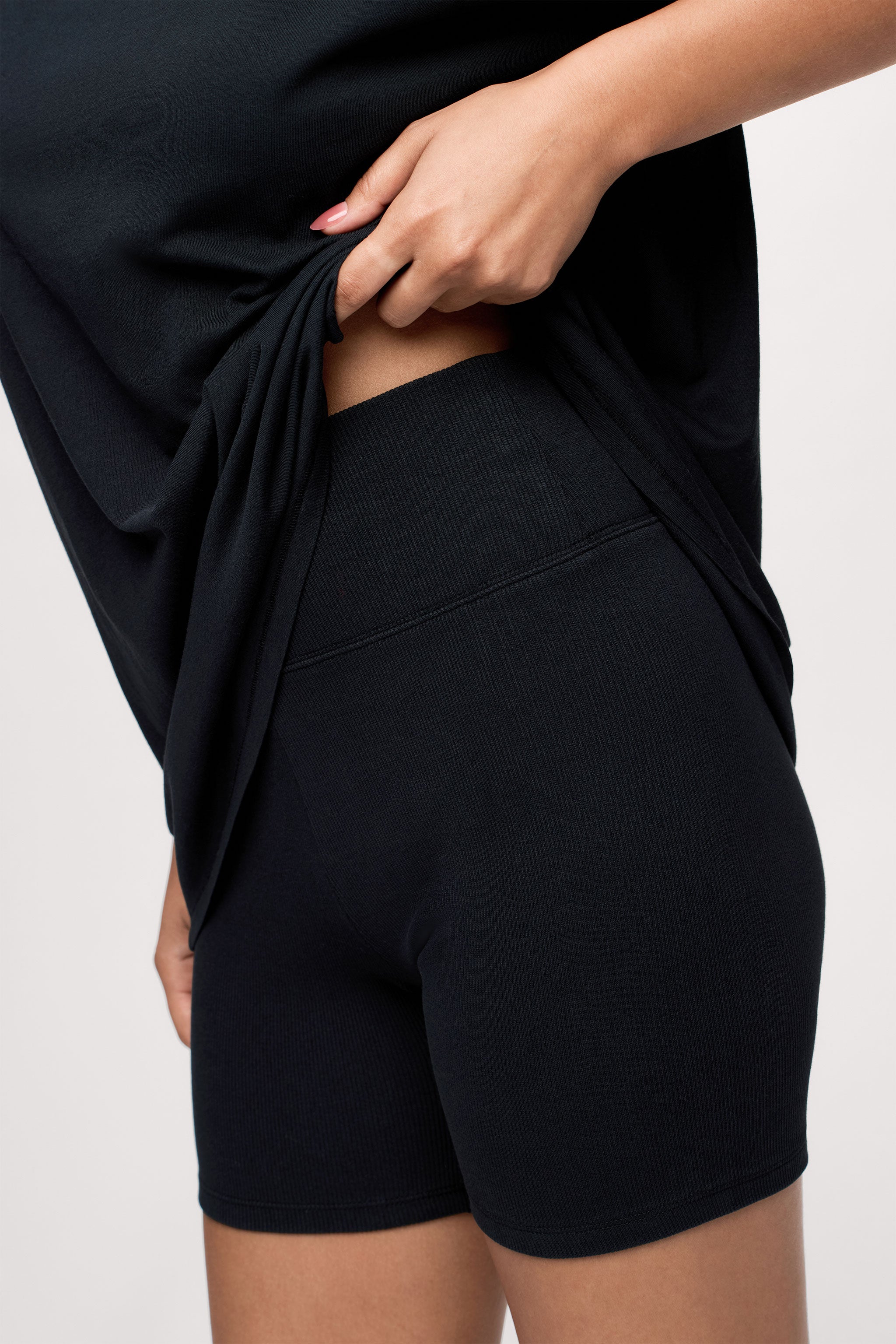 Ribbed Biker Short Set