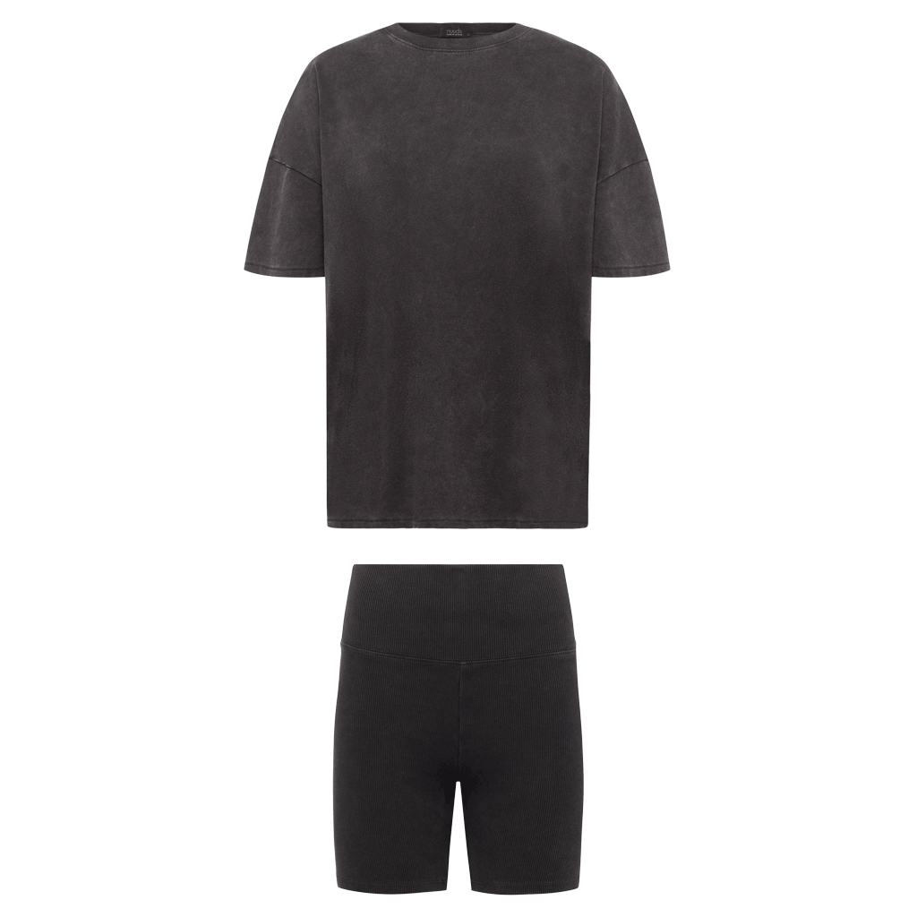 Ribbed Biker Short Set