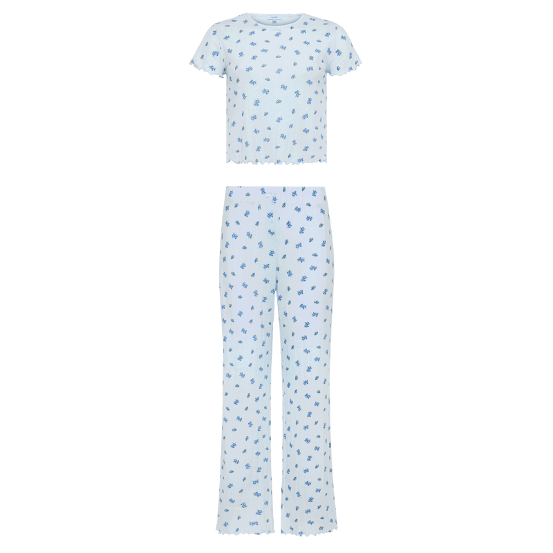 Pointelle Pajama Pant Set image ghost