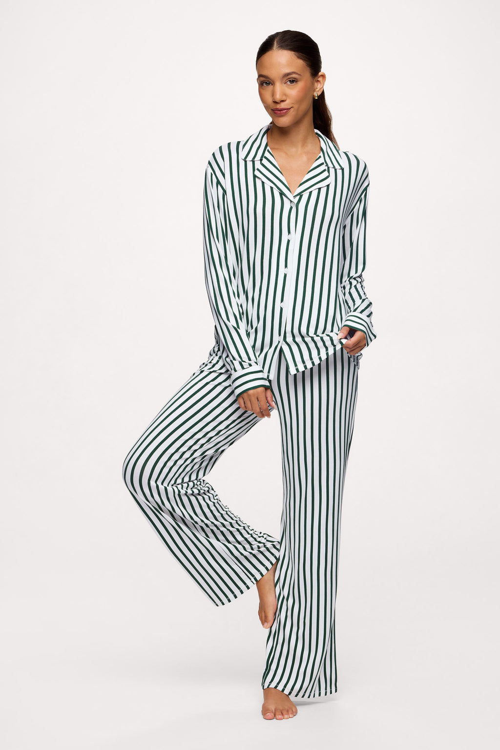 Button Front Pajama Set