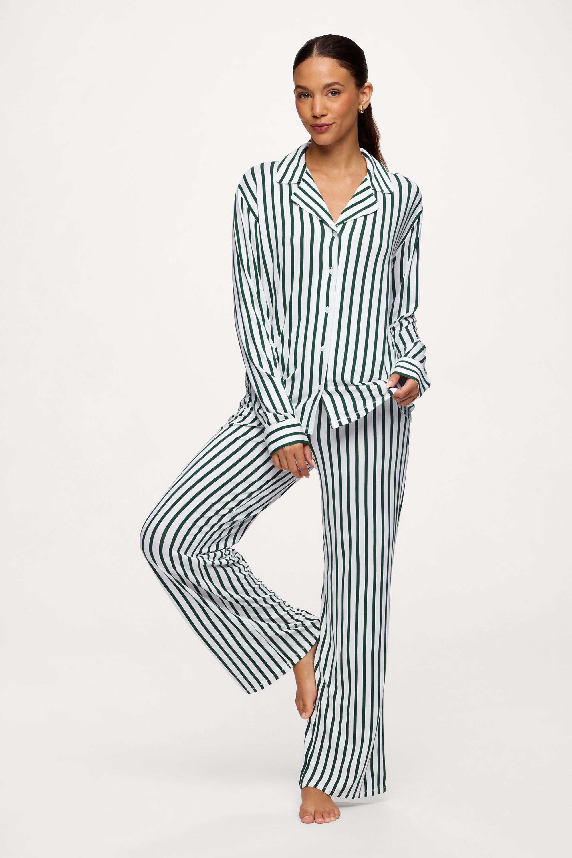 Button Front Pajama Set