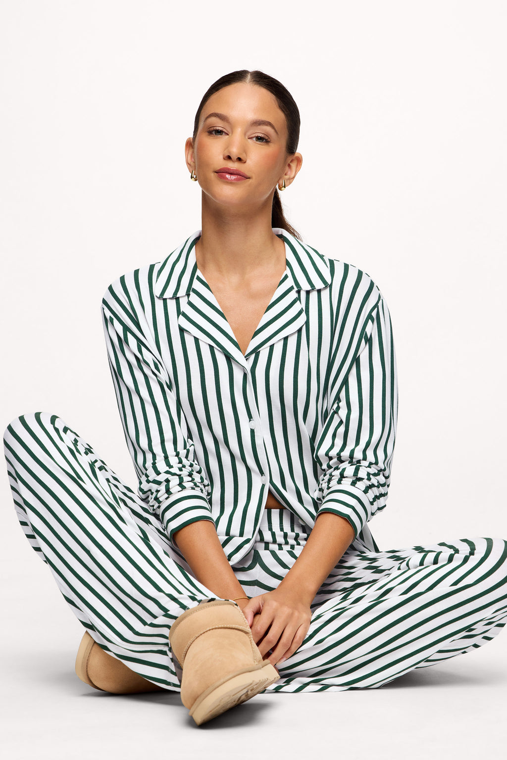 Button Front Pajama Set