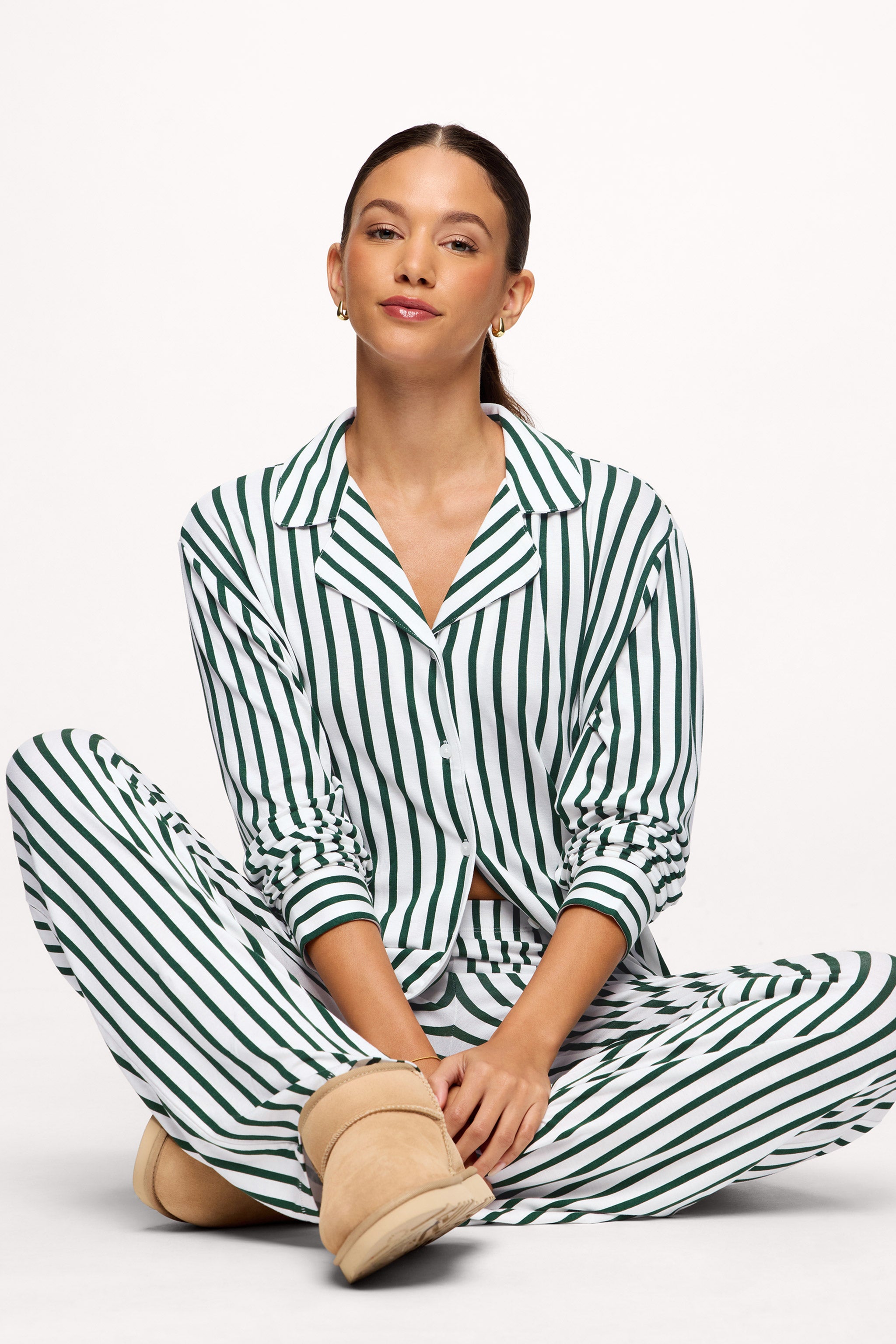 Button Front Pajama Set