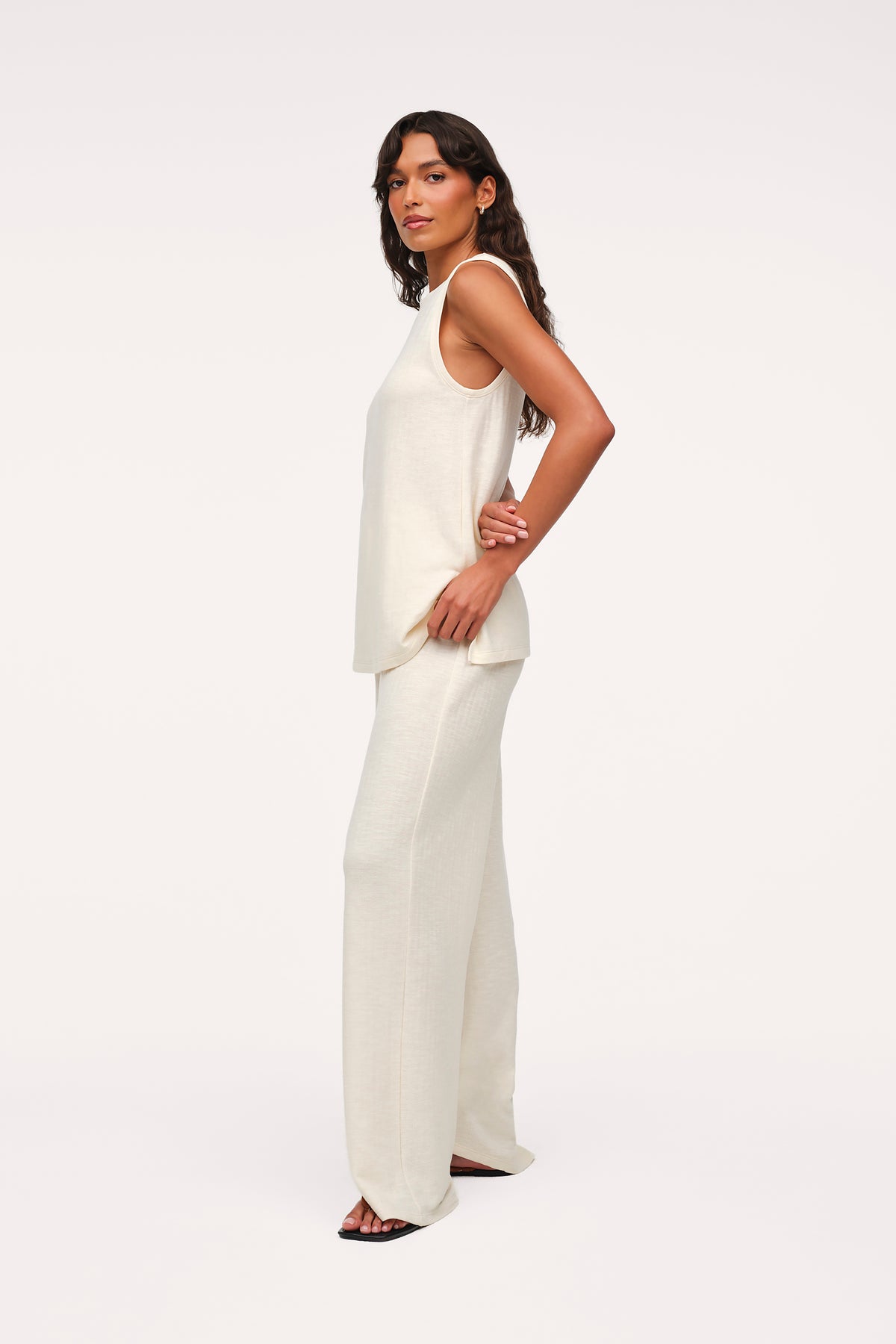 Color:Bone | Resort Pant Set