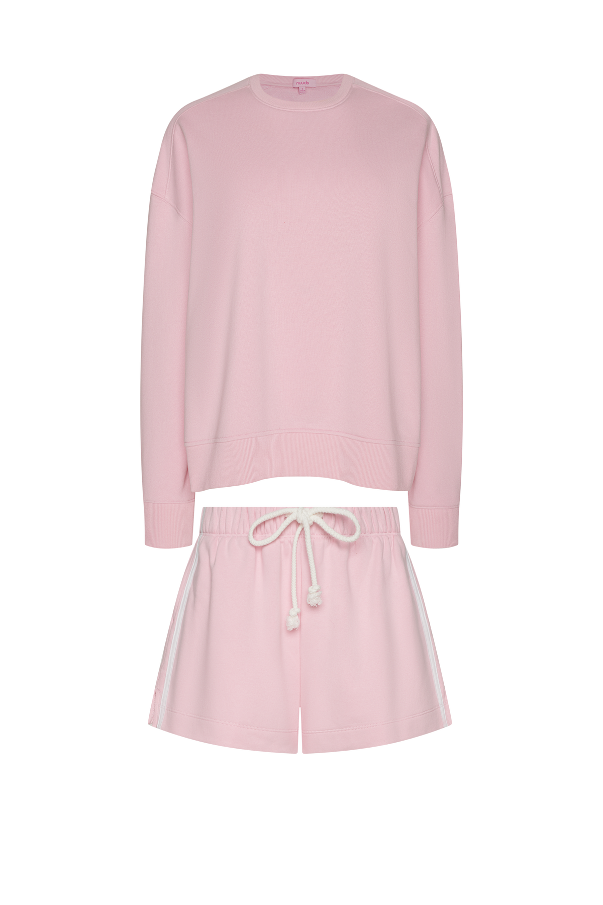 Color:Bon Bon | French Terry Track Short Set