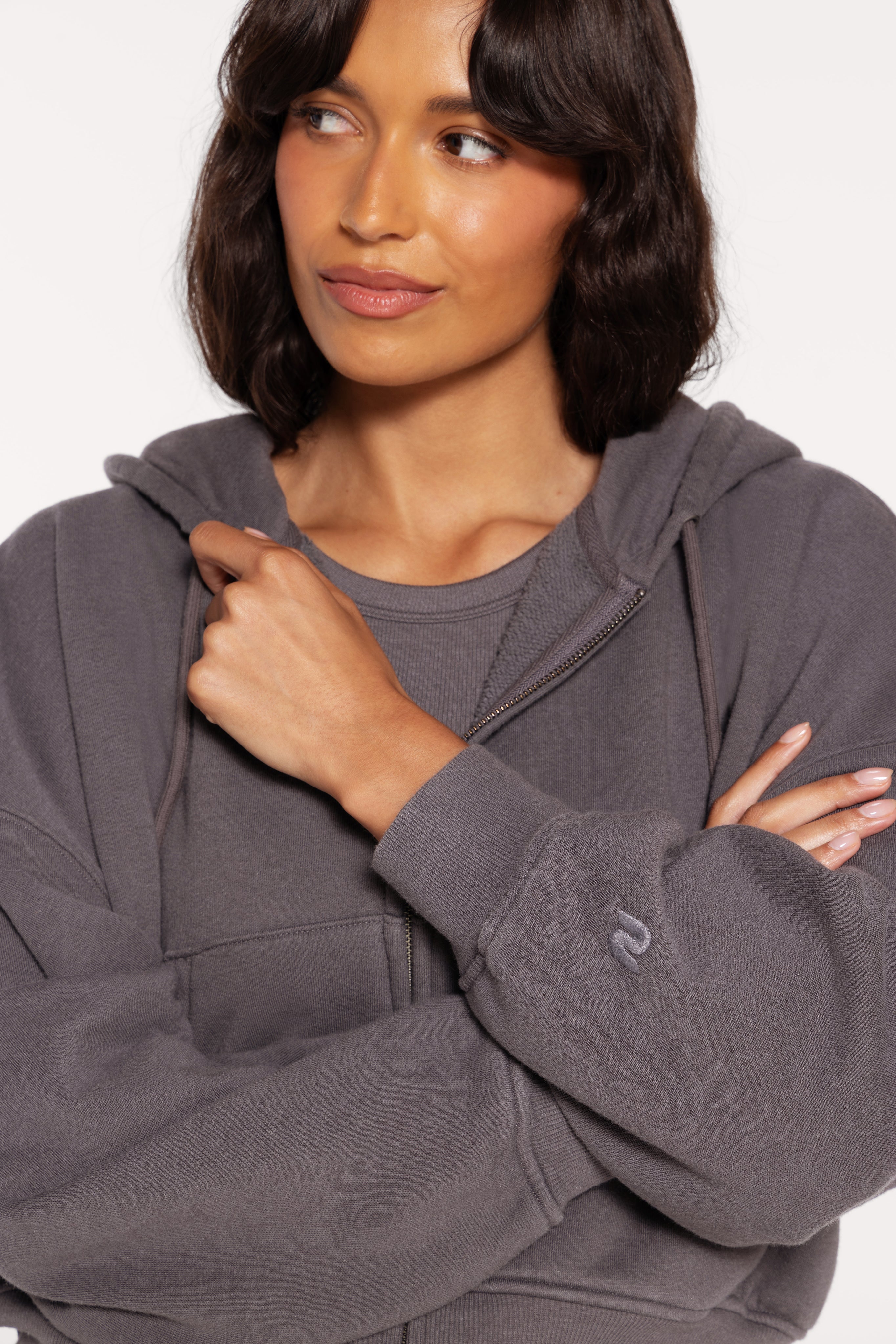 Vintage Fleece Zip Hoodie | Iron
