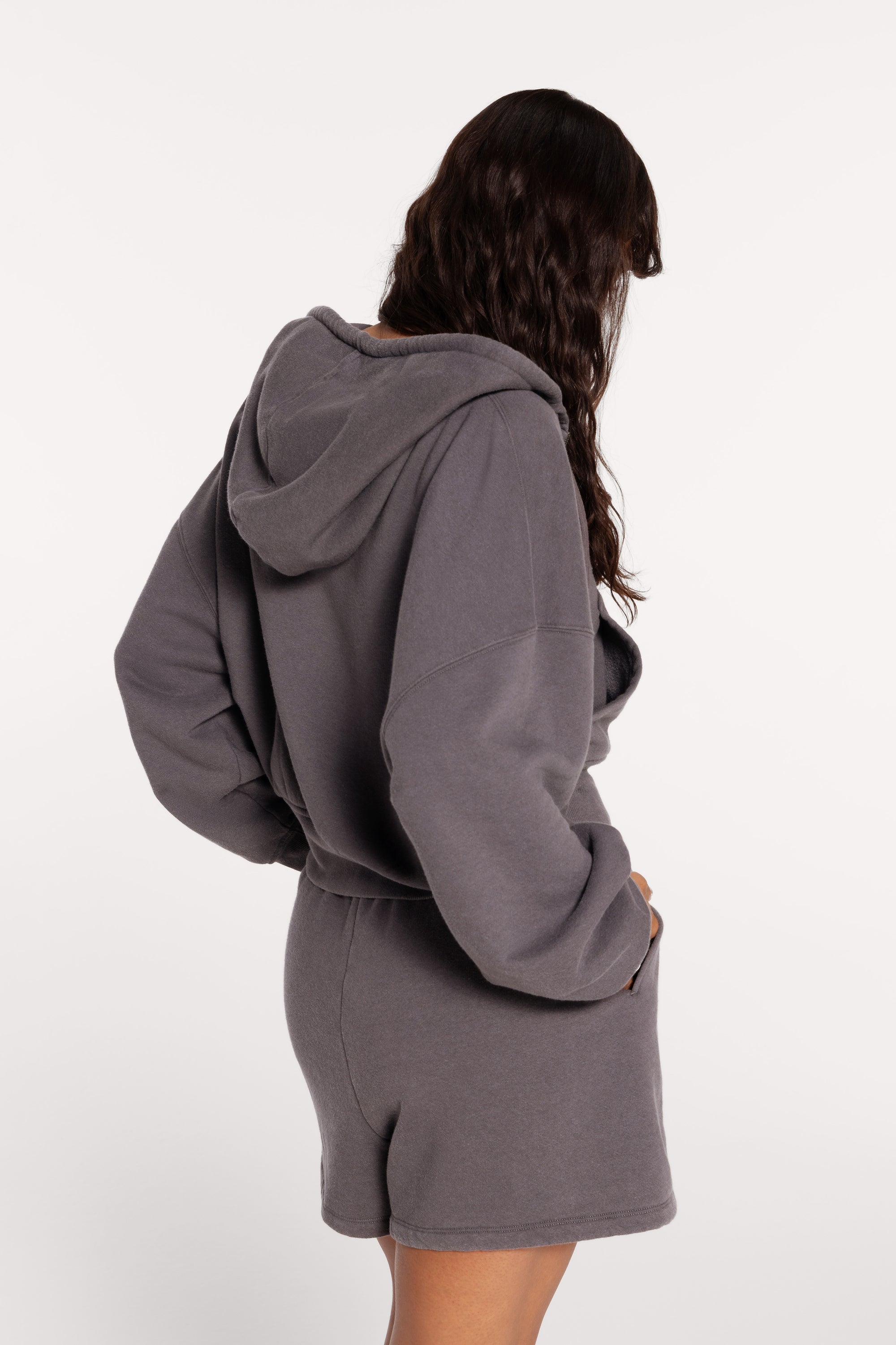 Vintage Fleece Zip Hoodie | Iron