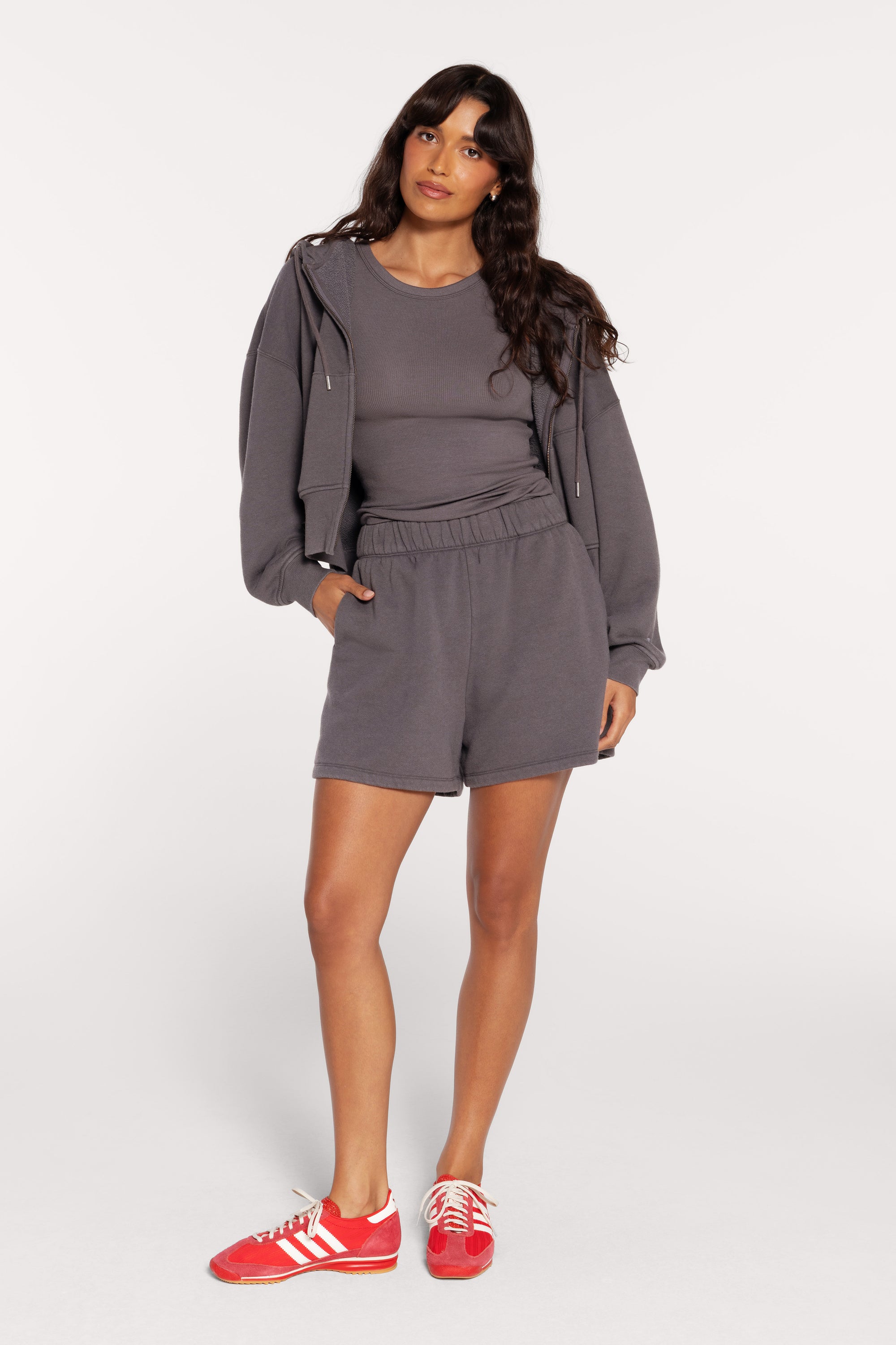 Vintage Fleece Zip Hoodie | Iron