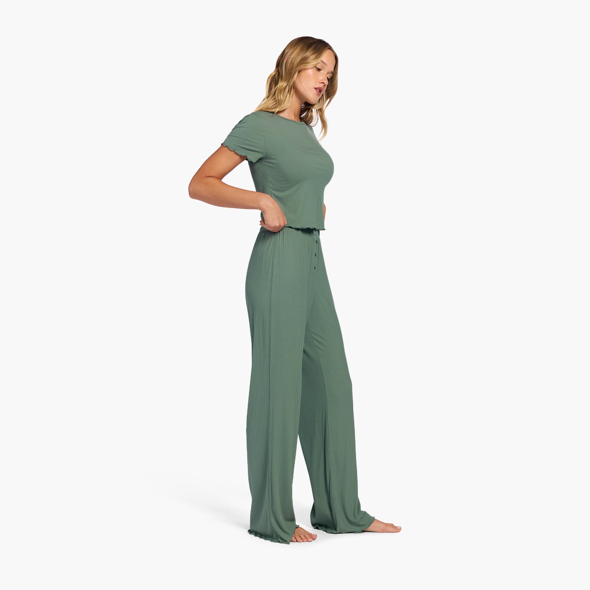 Mini Rib Pajama Set