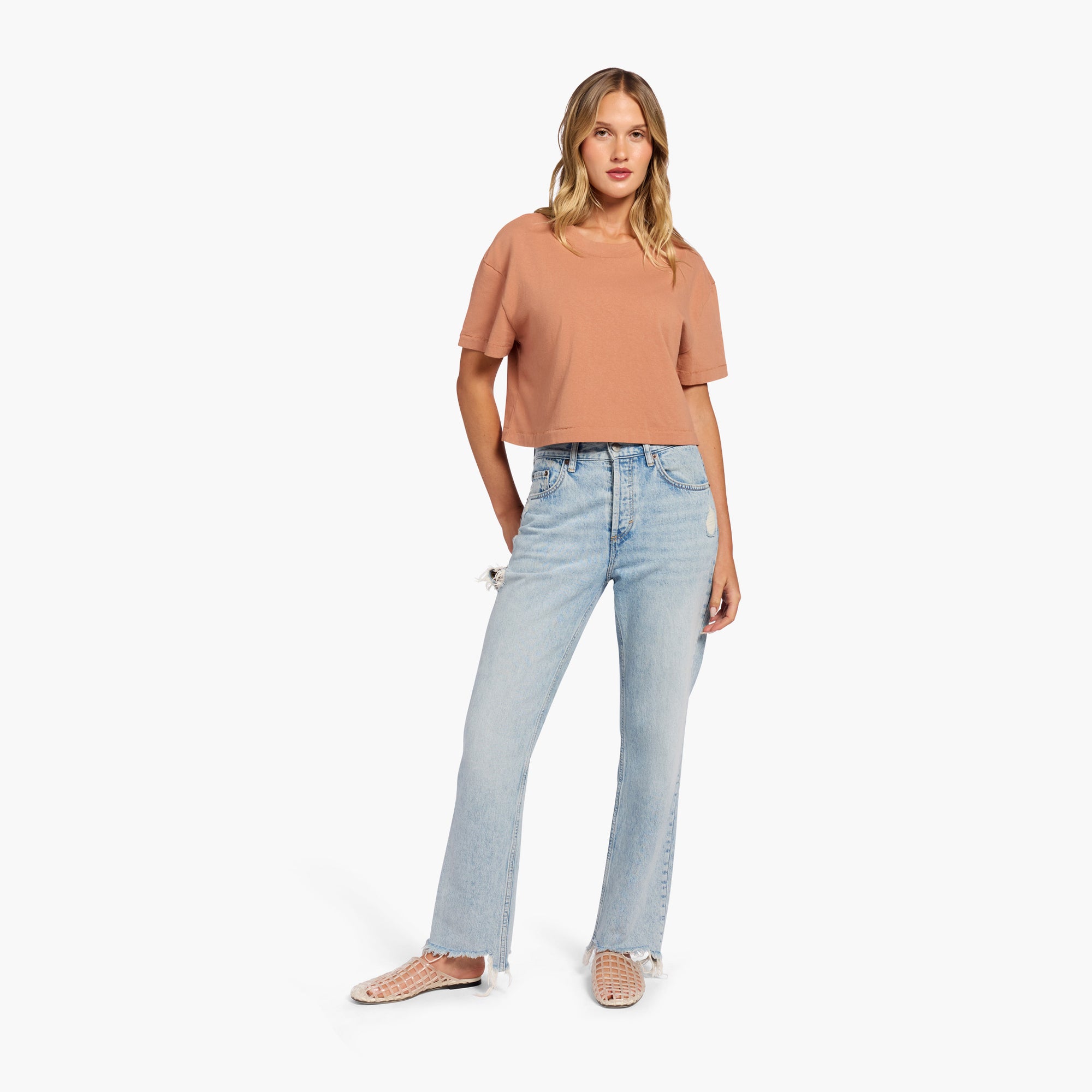 Vintage Cotton Cropped Tee
