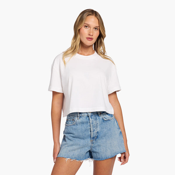 【Raucohouse】Calvia number crop tee Women's Cen Cal Crop Tee (Bone) – Salty Walrus Brewing Co.