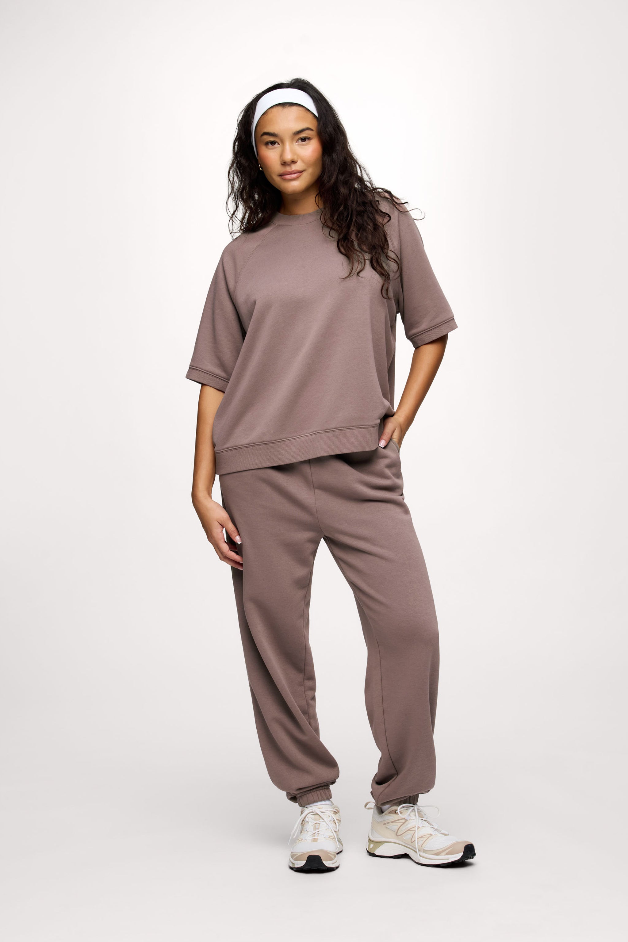 French Terry Short Sleeve Sweatshirt | Cocoa – nuuds
