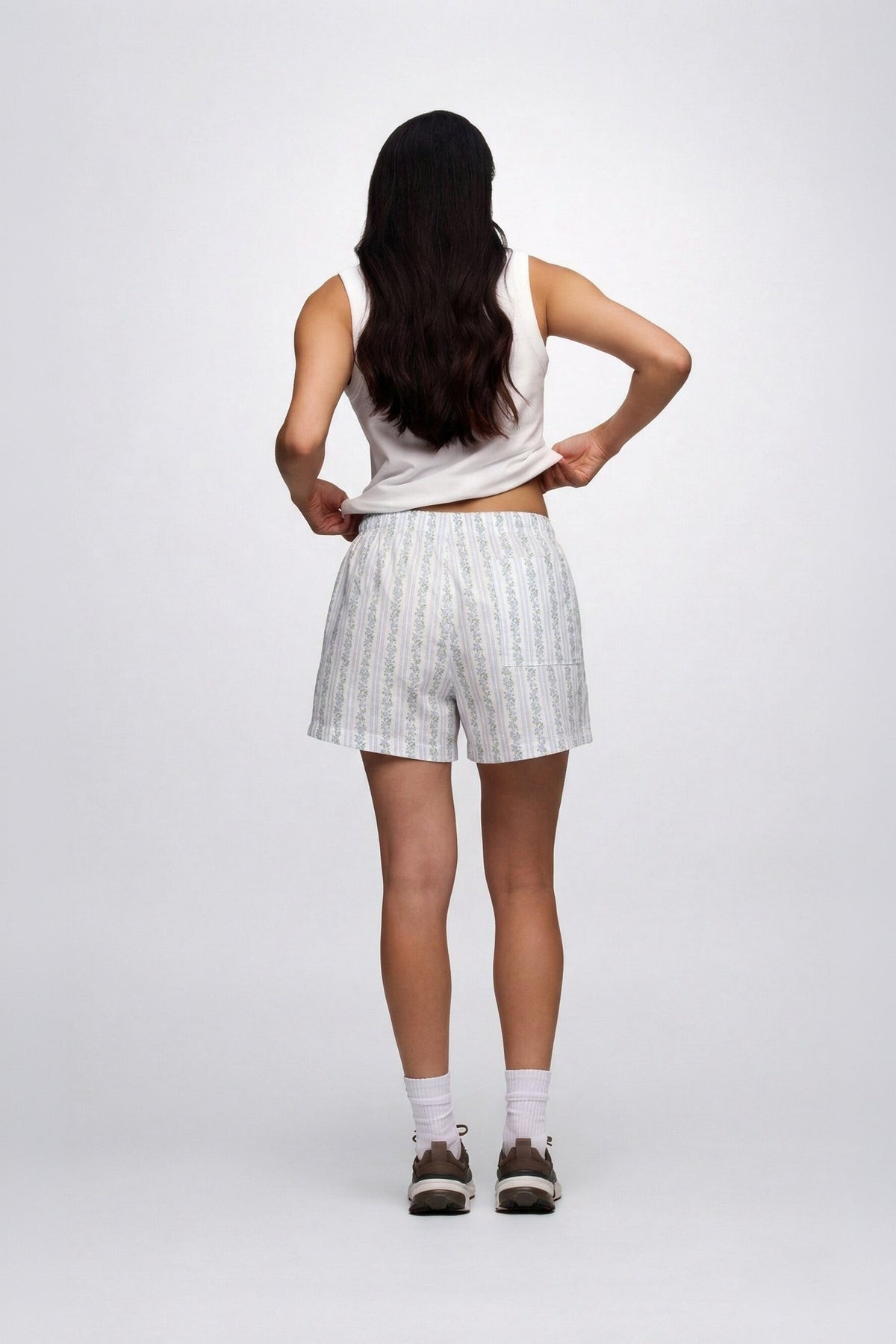 Color:Floral Stripe | Poplin Short