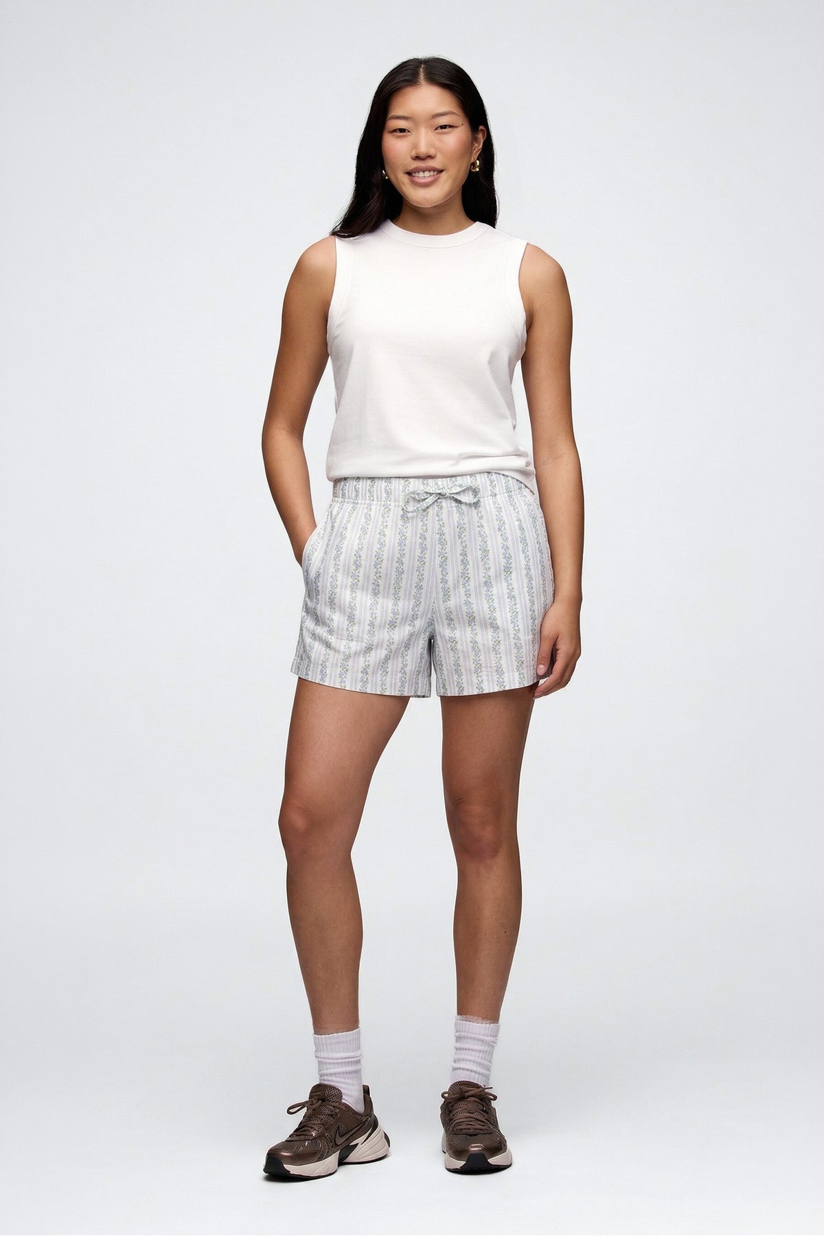 Color:Floral Stripe | Poplin Short