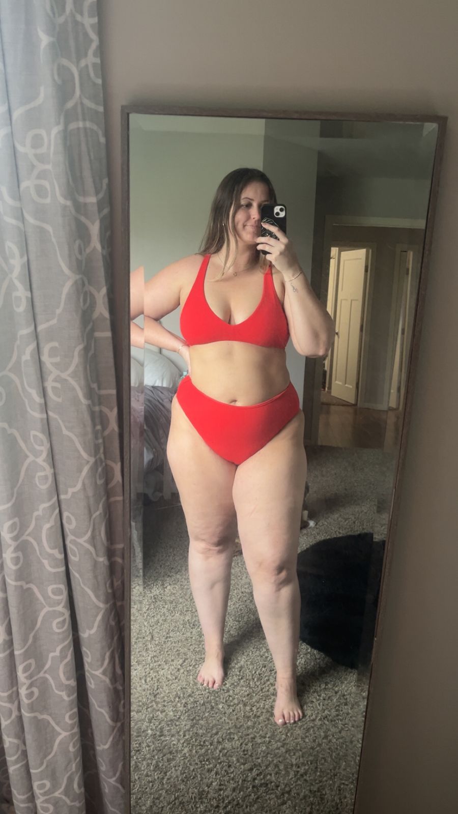 All I can say is WOW. These high waisted bottoms were made for me. I am definitely curvy on the bottom but these fit ...