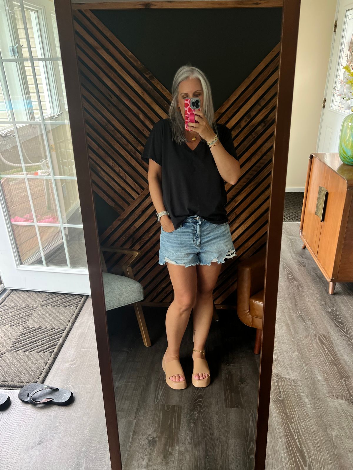 Im obsessed with this T-shirt. The material is nothing I've ever had before. The material is soft. The arms are the p...