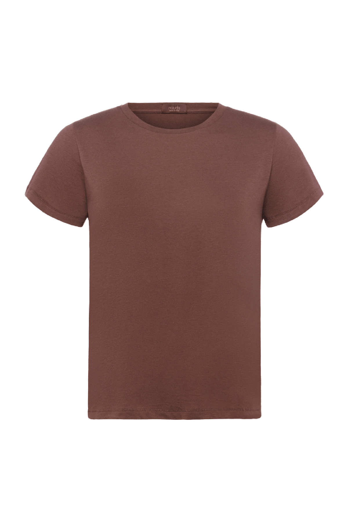 Color:Coffee | nuuds perfect tee - womens cotton t-shirt basic tees womens tops