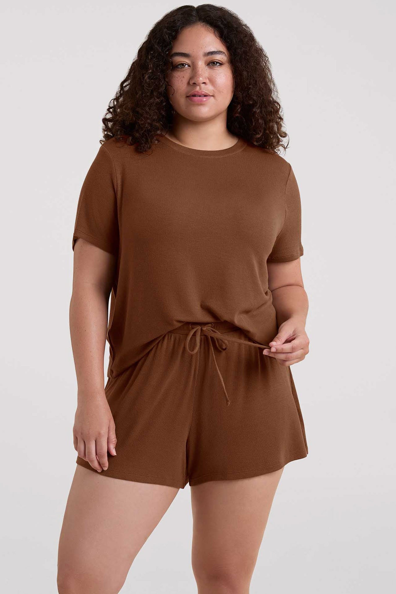 Ribbed Pajama Short Set