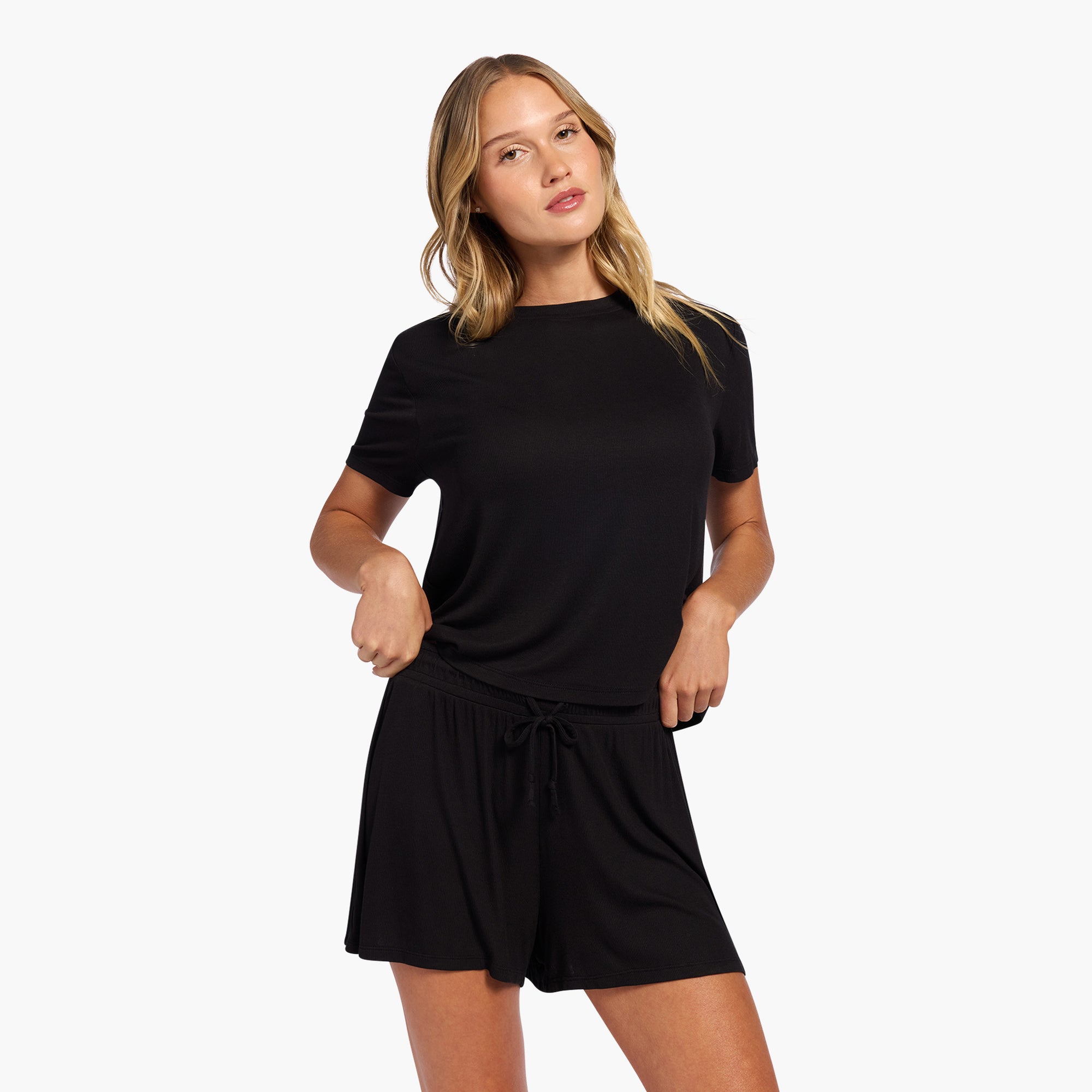 Ribbed Pajama Short Set