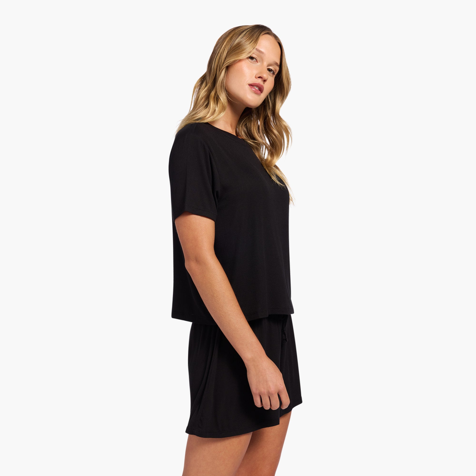 Ribbed Pajama Short Set