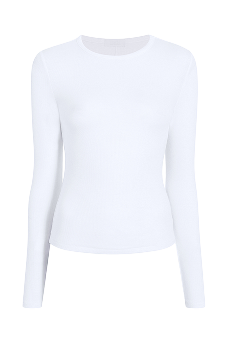Slinky Rib Long Sleeve Shirt image ghost