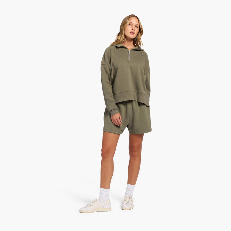 Vintage Fleece Short | Olive image 
