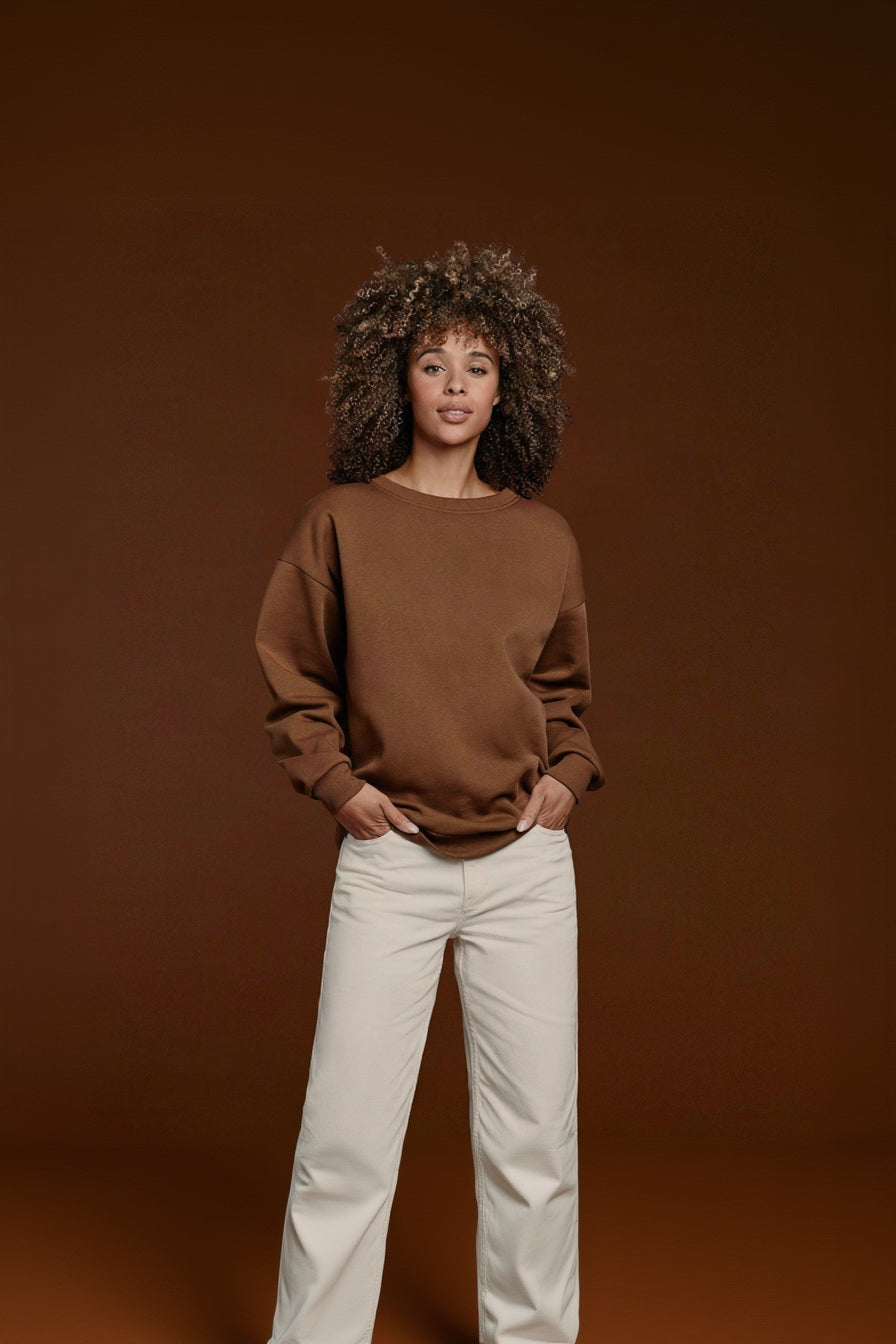 Women's Crewneck Sweatshirt | Chocolate