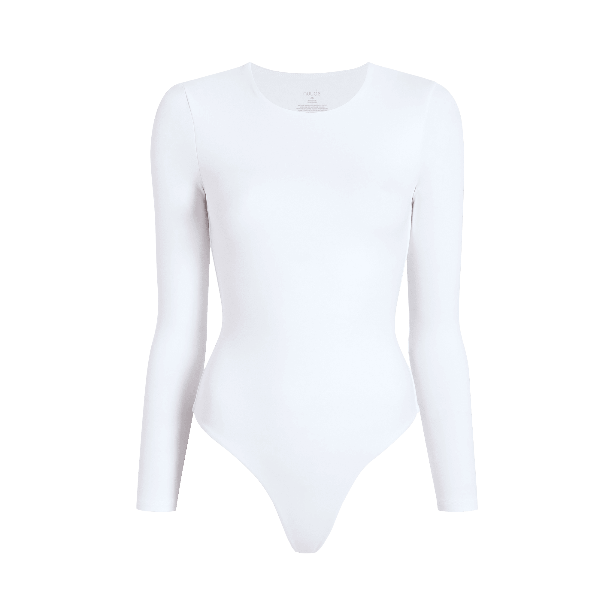 White long sleeve crew neck hot sale bodysuit