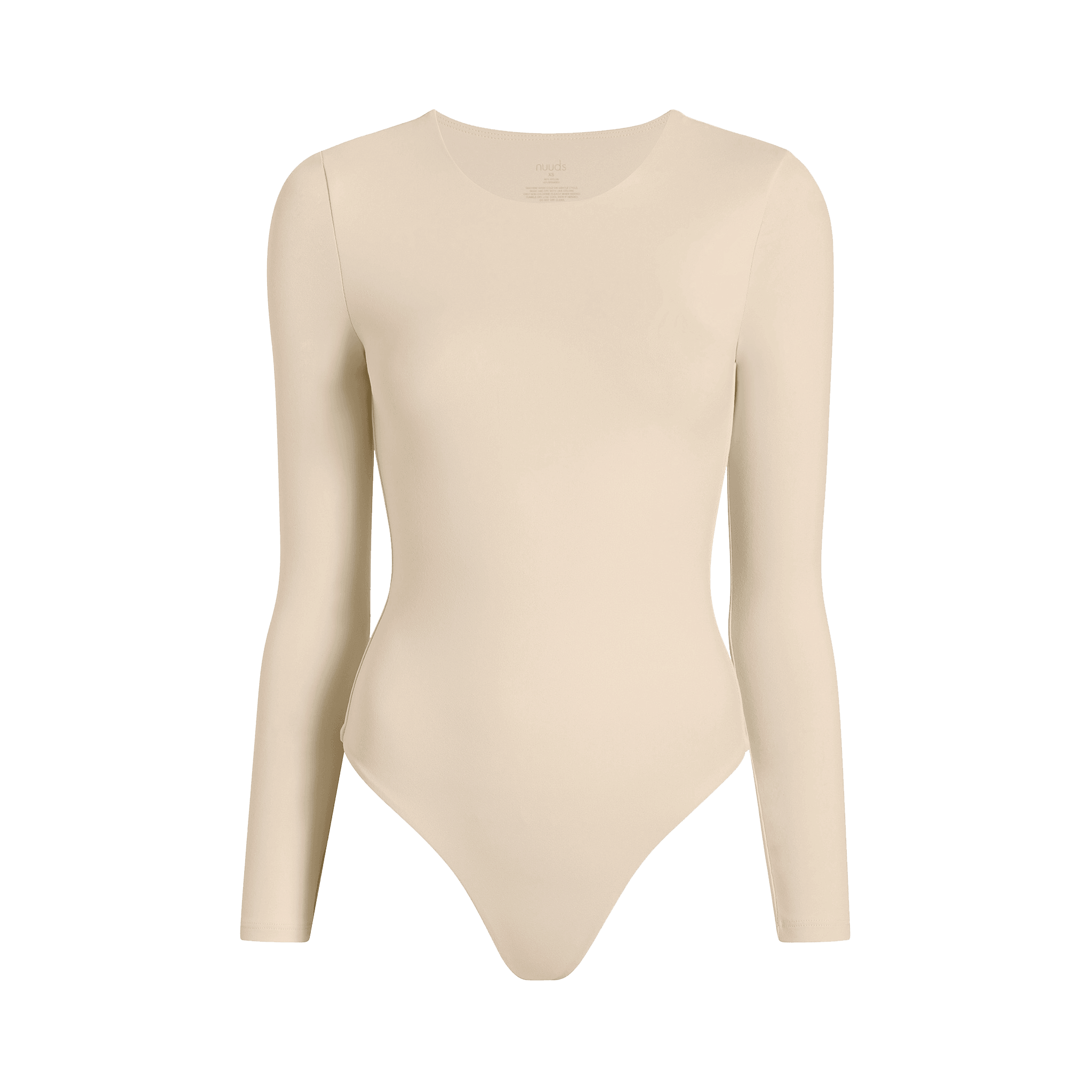 Women's Long Sleeve Crewneck Bodysuit | Bone