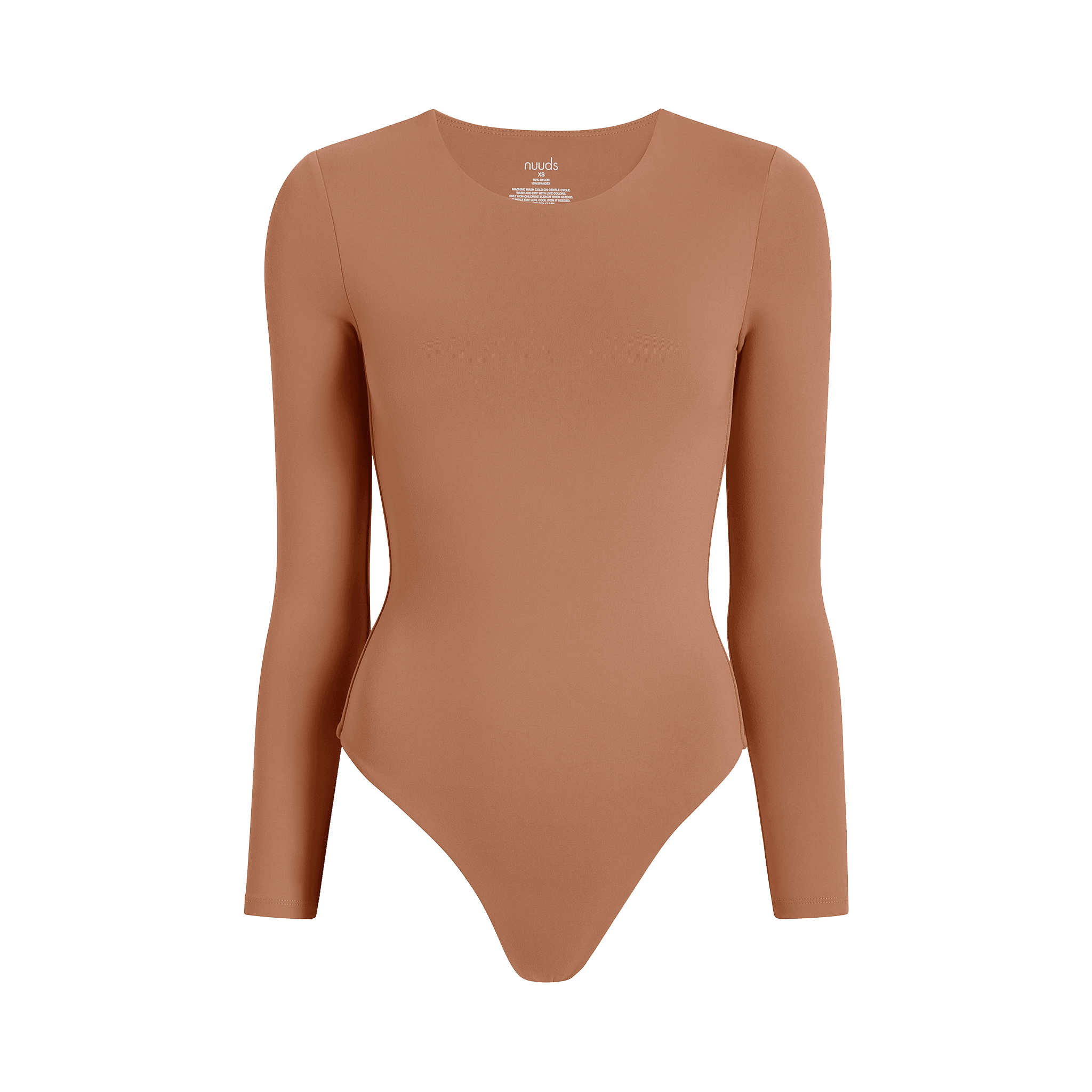 Women's Long Sleeve Crewneck Bodysuit | Clay