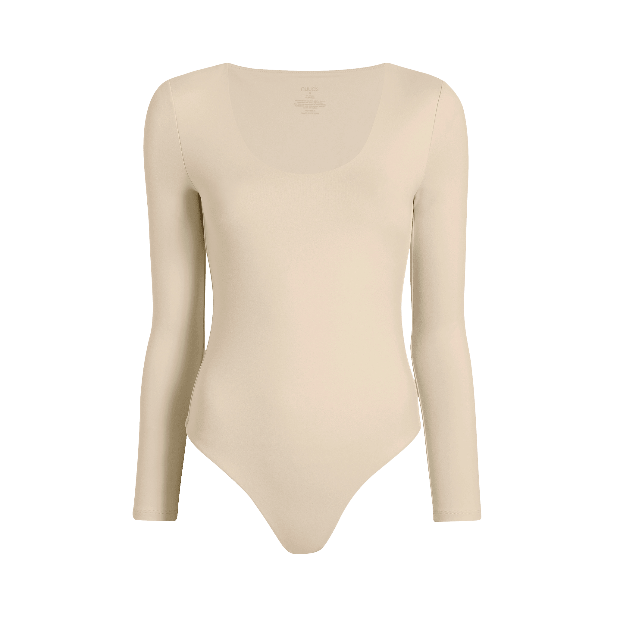Women's Long Sleeve Scoop Neck Bodysuit | Bone