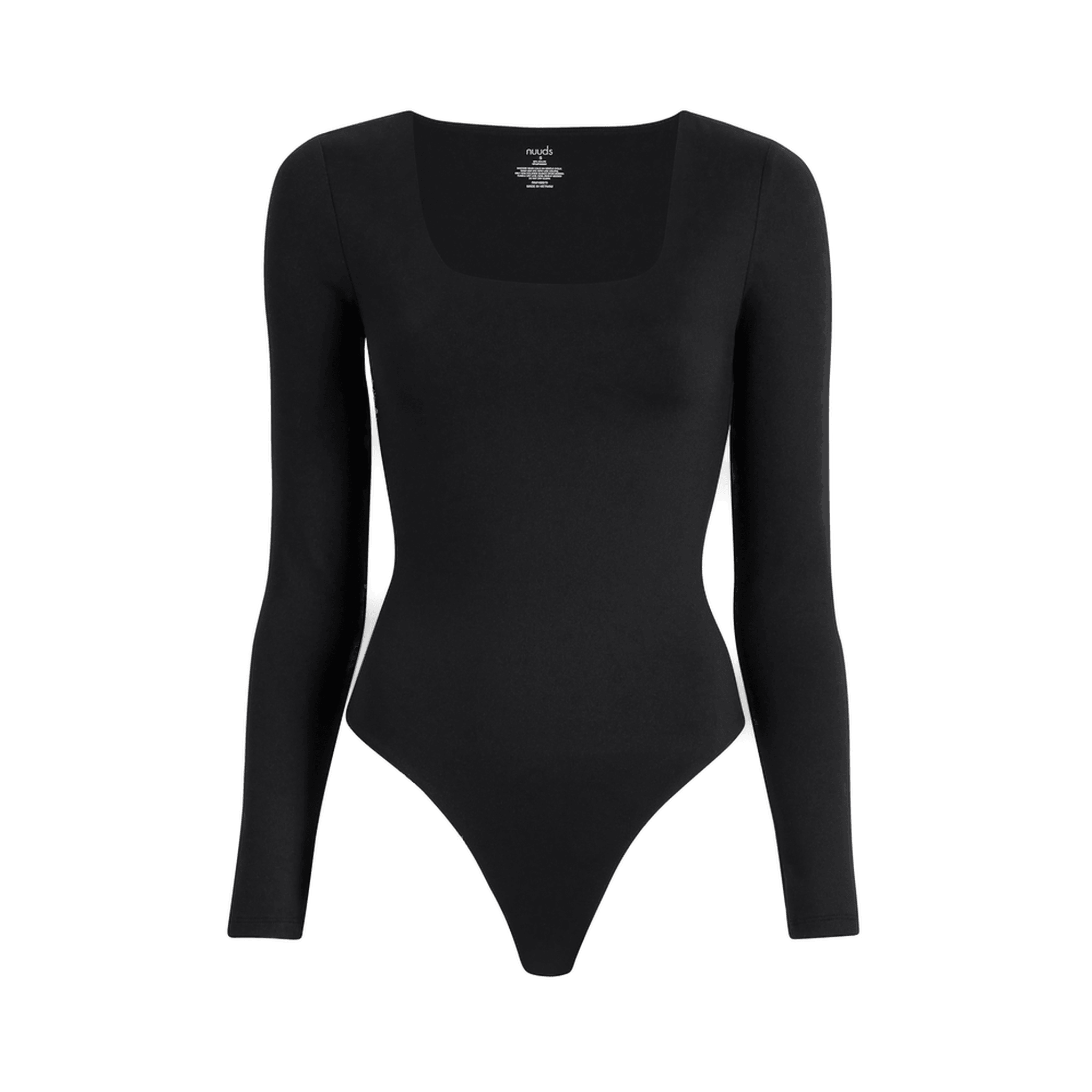 Women's Square Neck Bodysuit | Black