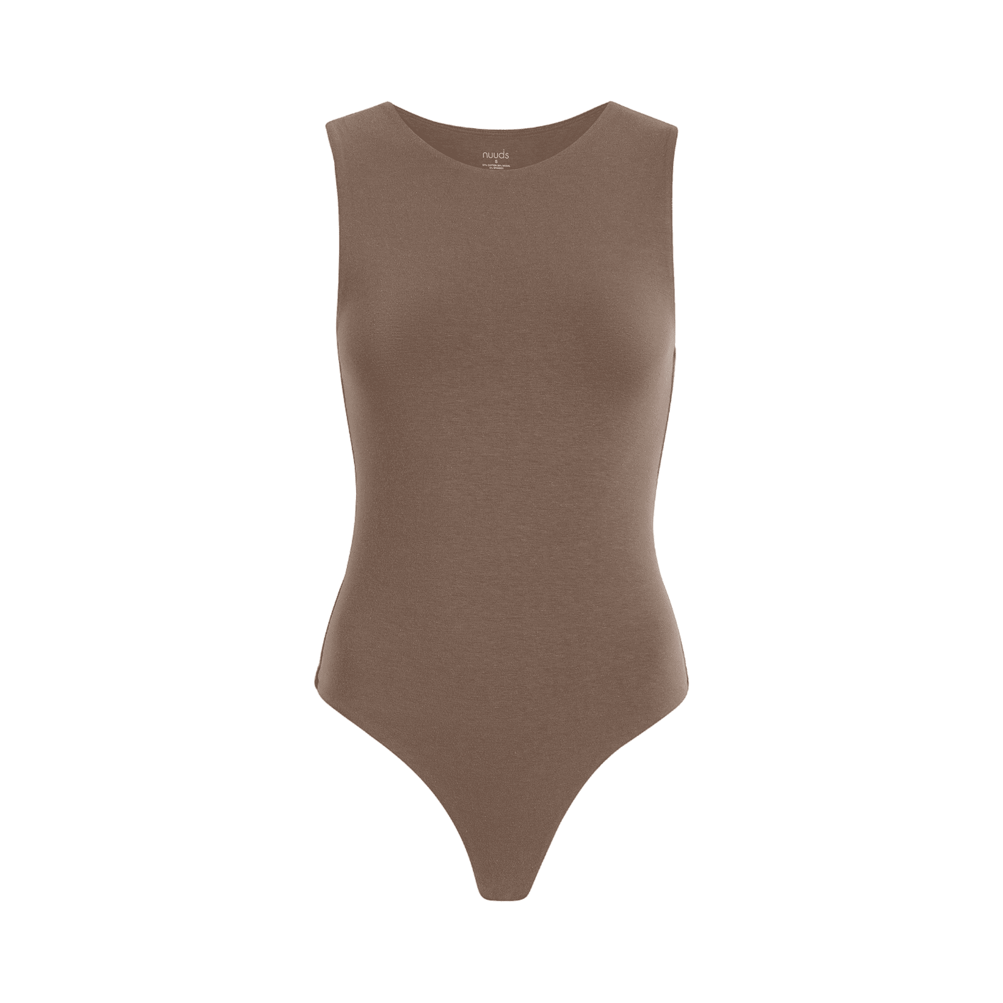 Cotton Stretch Classic Crewneck Tank Bodysuit
